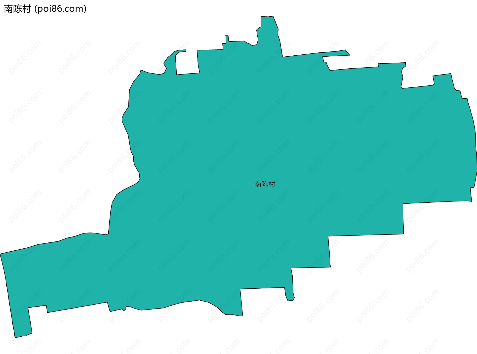 南陈村边界地图