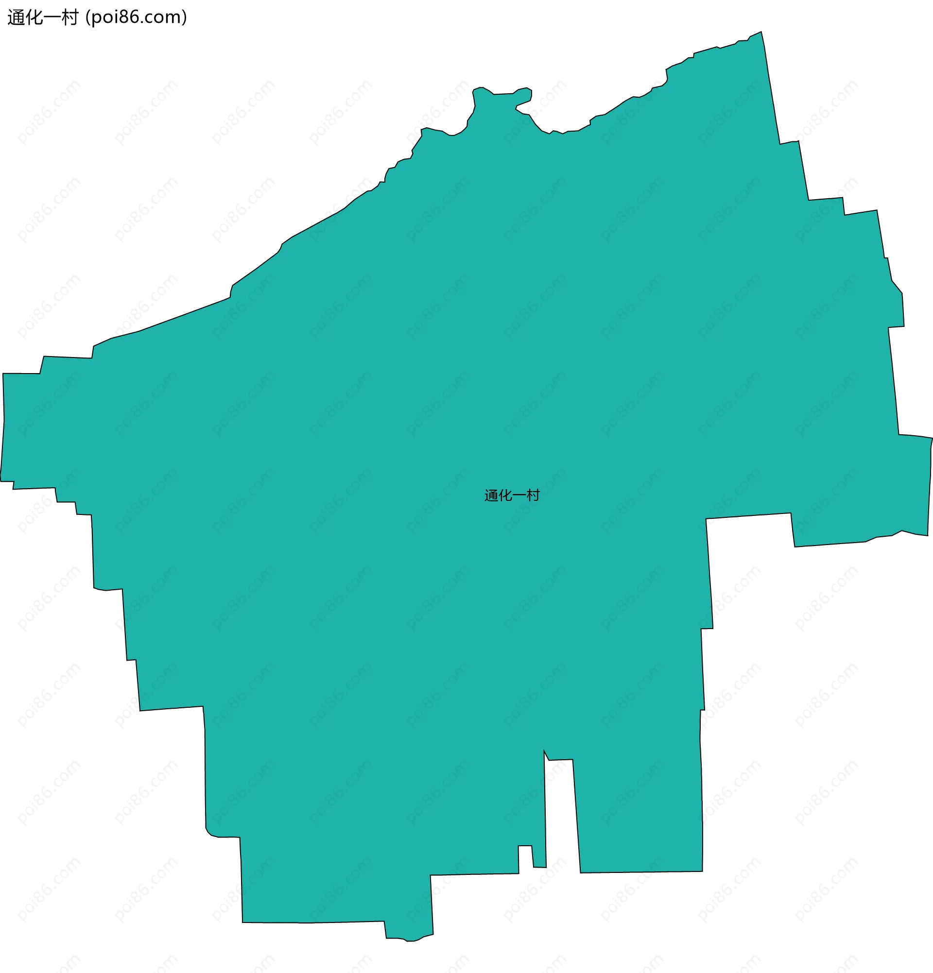 通化一村边界地图