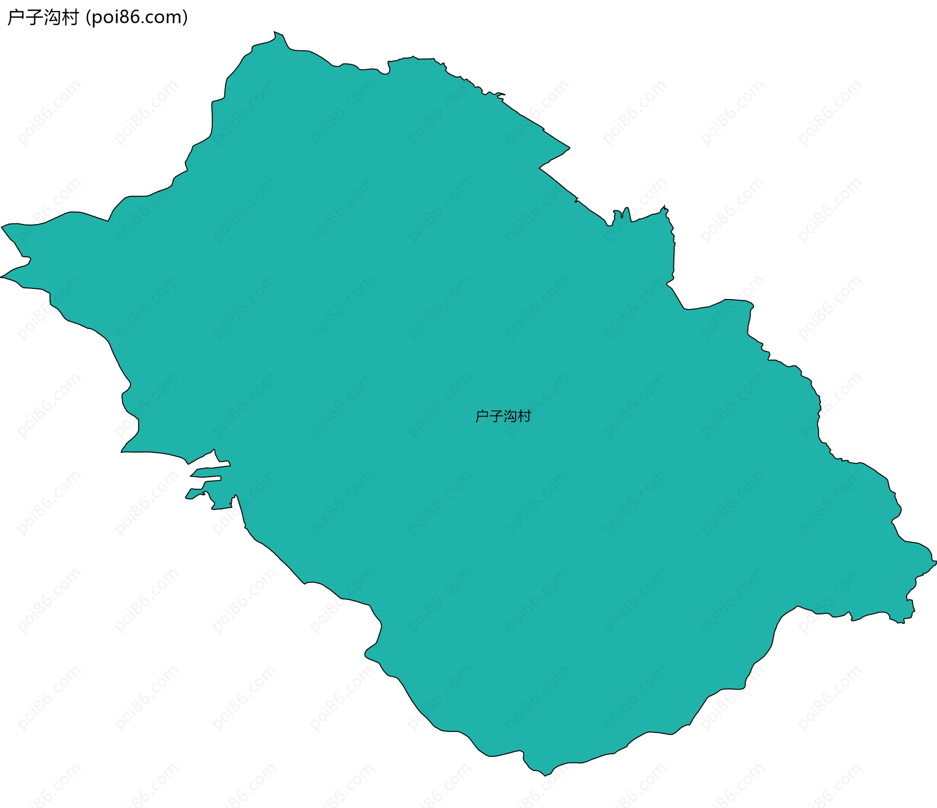 户子沟村边界地图
