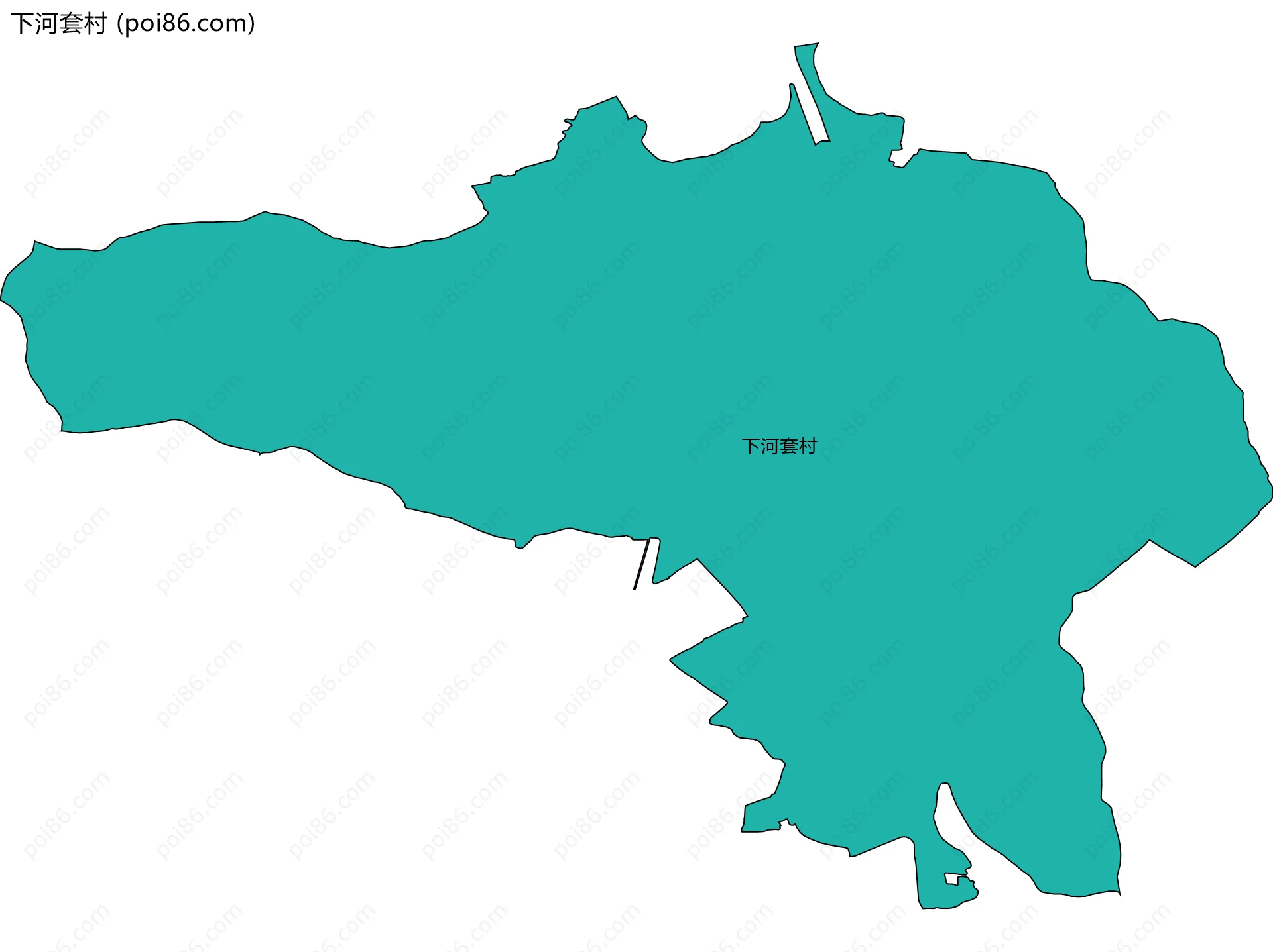 下河套村边界地图