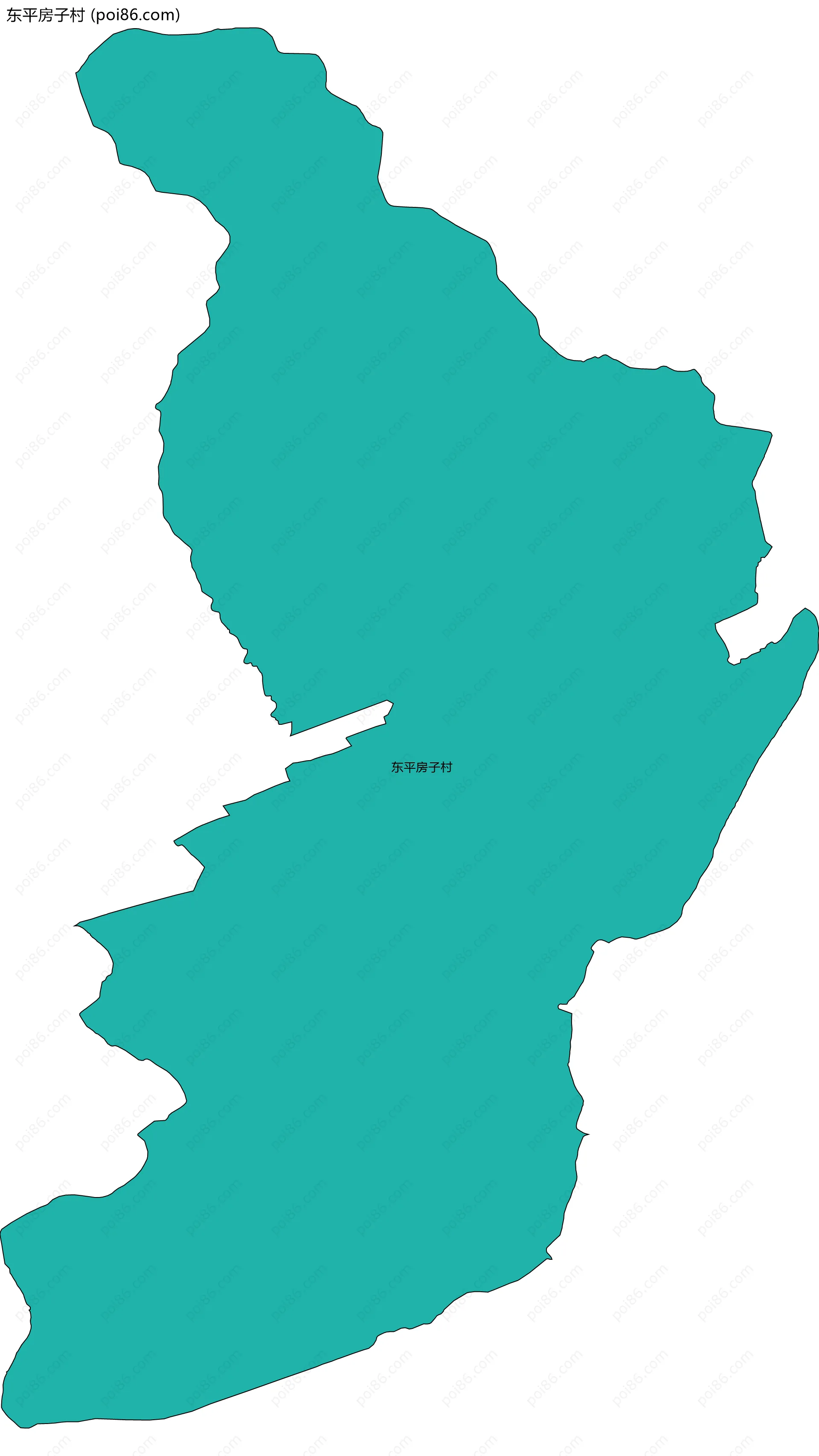 东平房子村边界地图