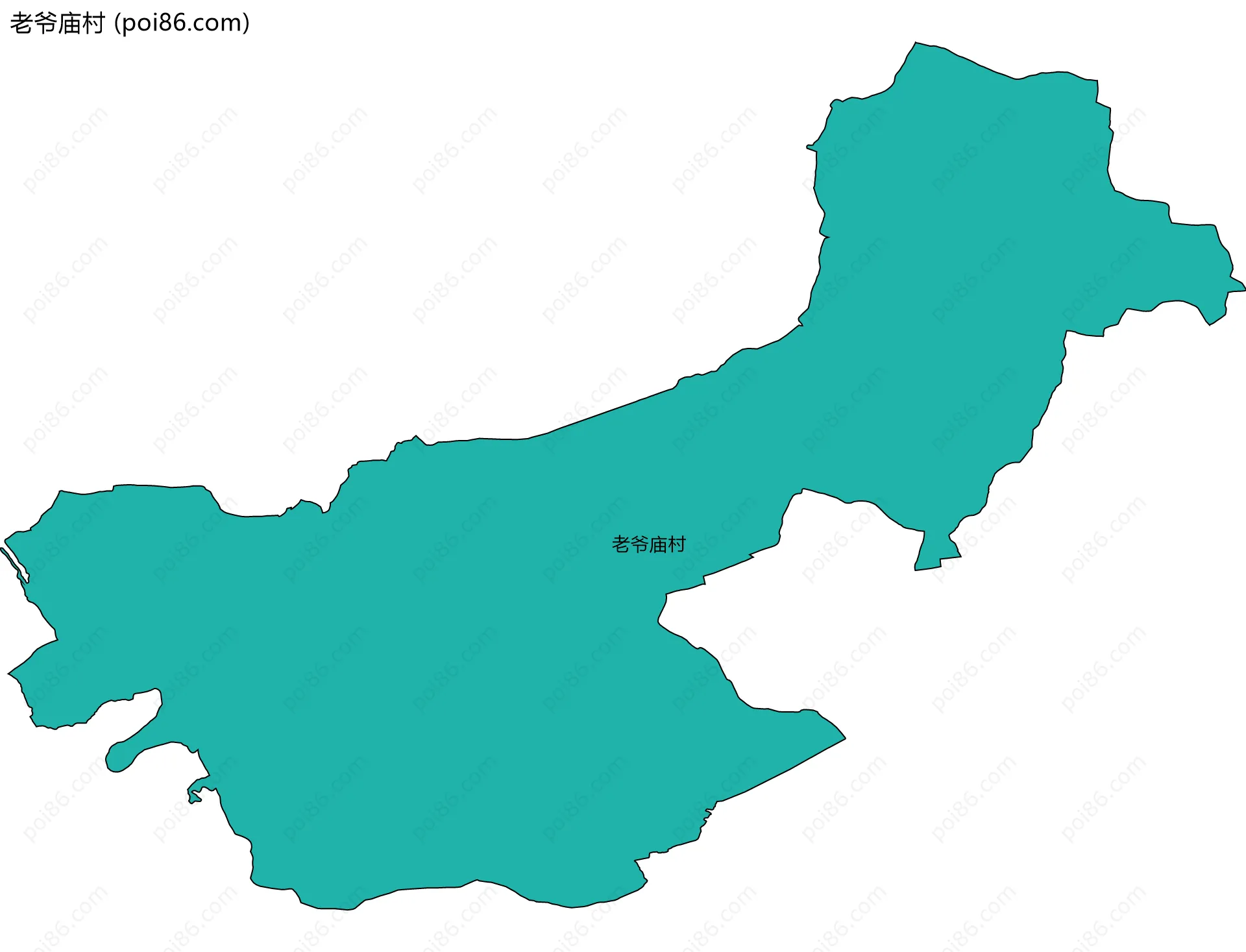 老爷庙村边界地图