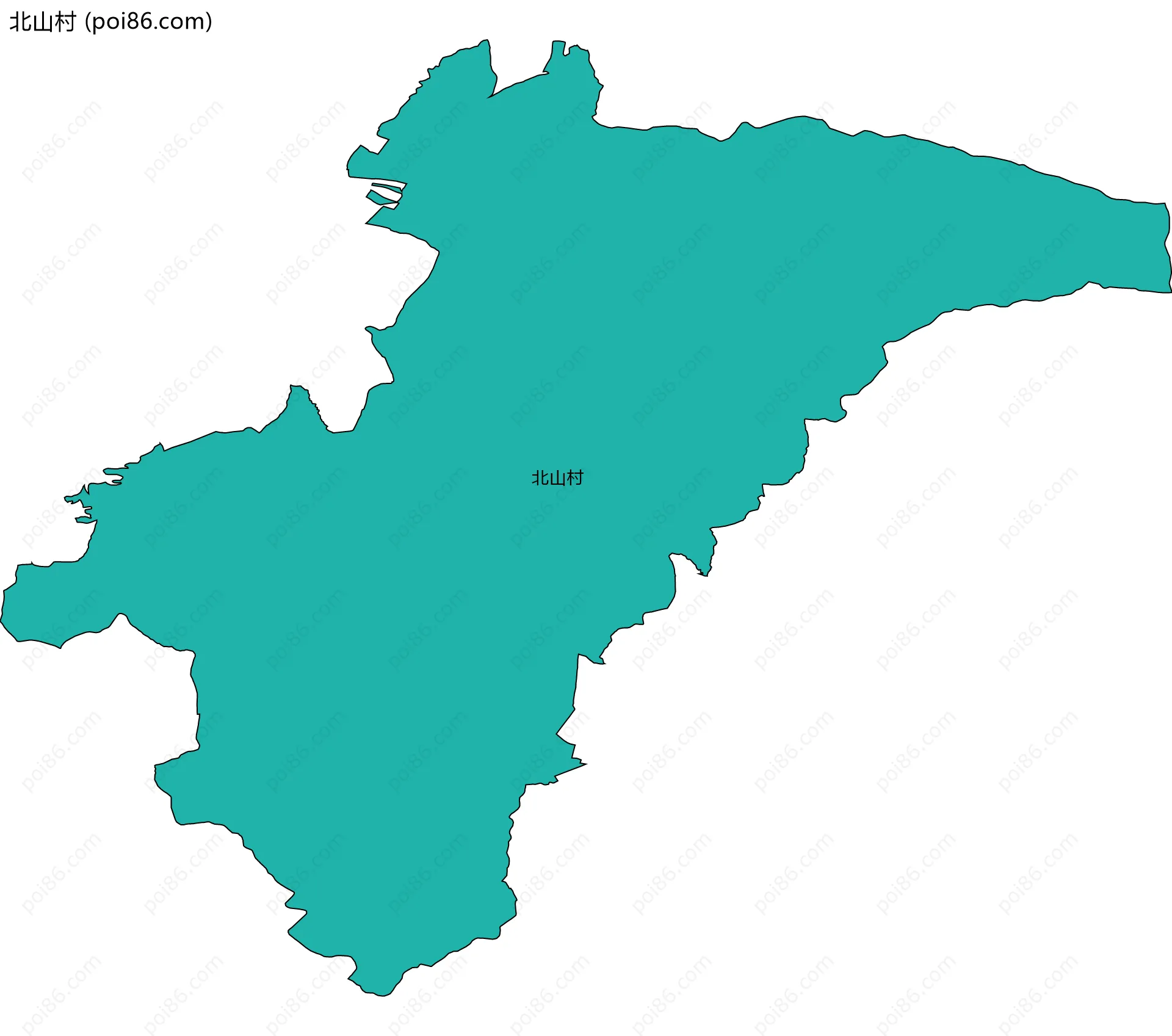 北山村边界地图