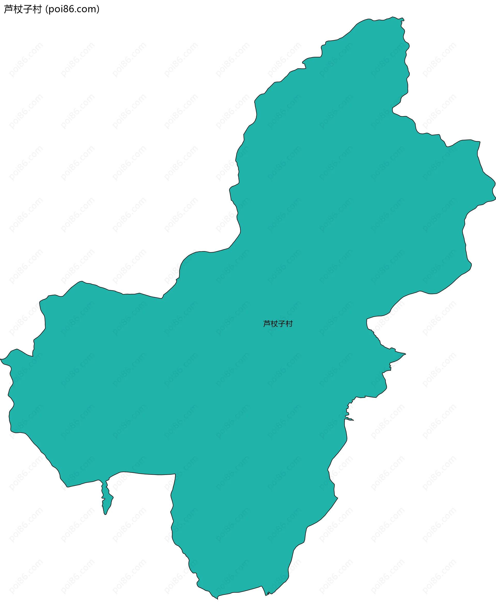 芦杖子村边界地图