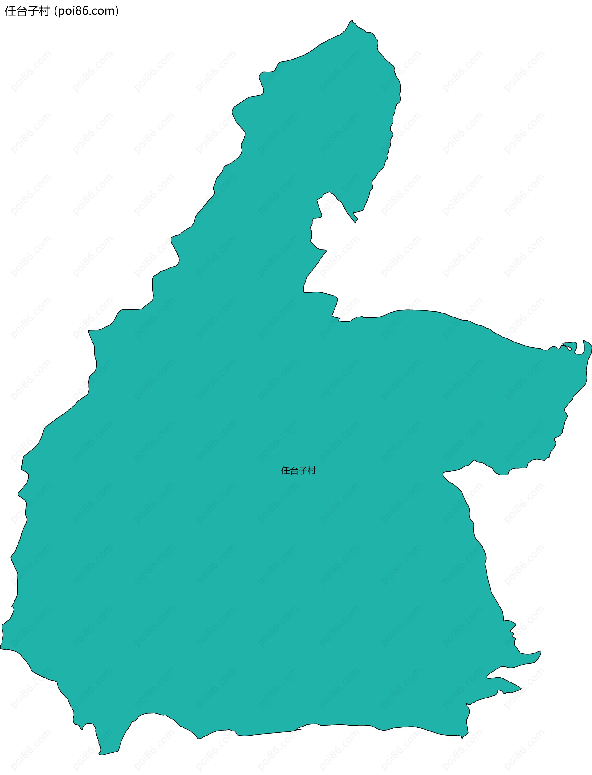 任台子村边界地图