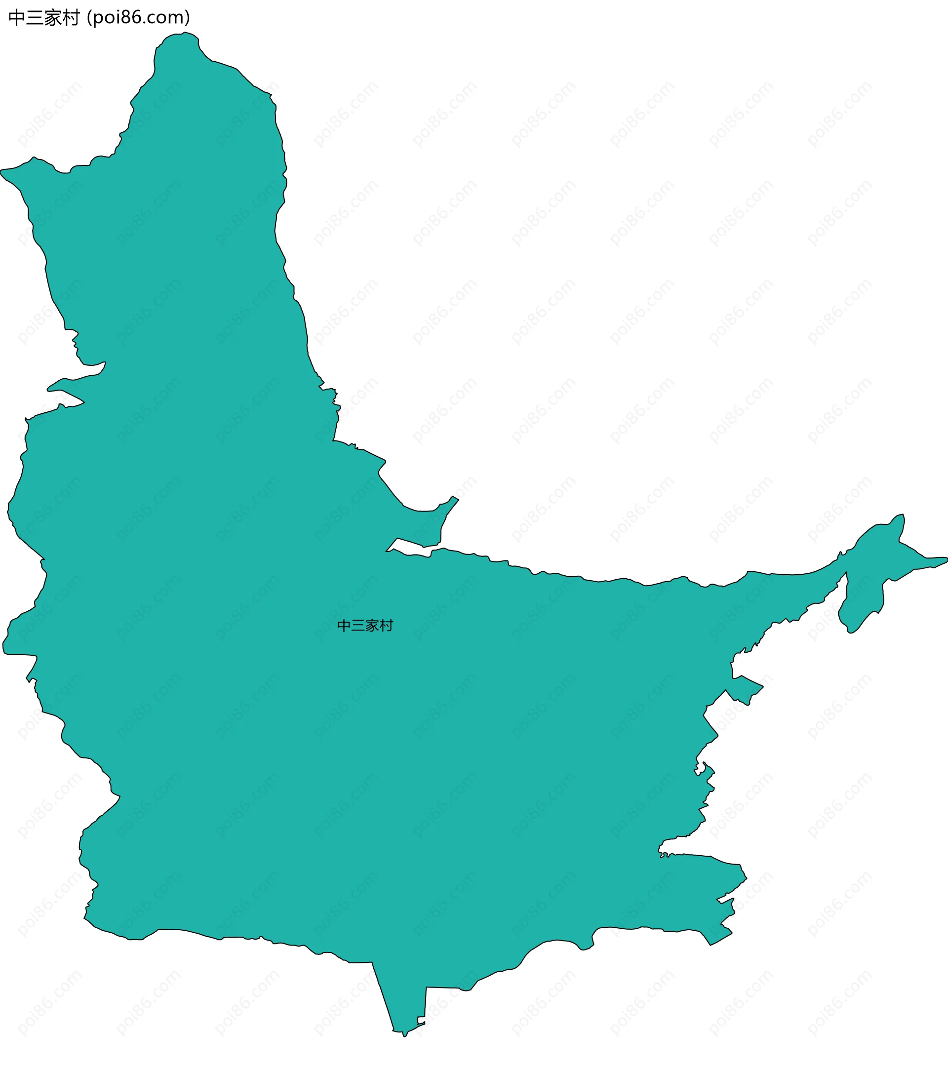 中三家村边界地图