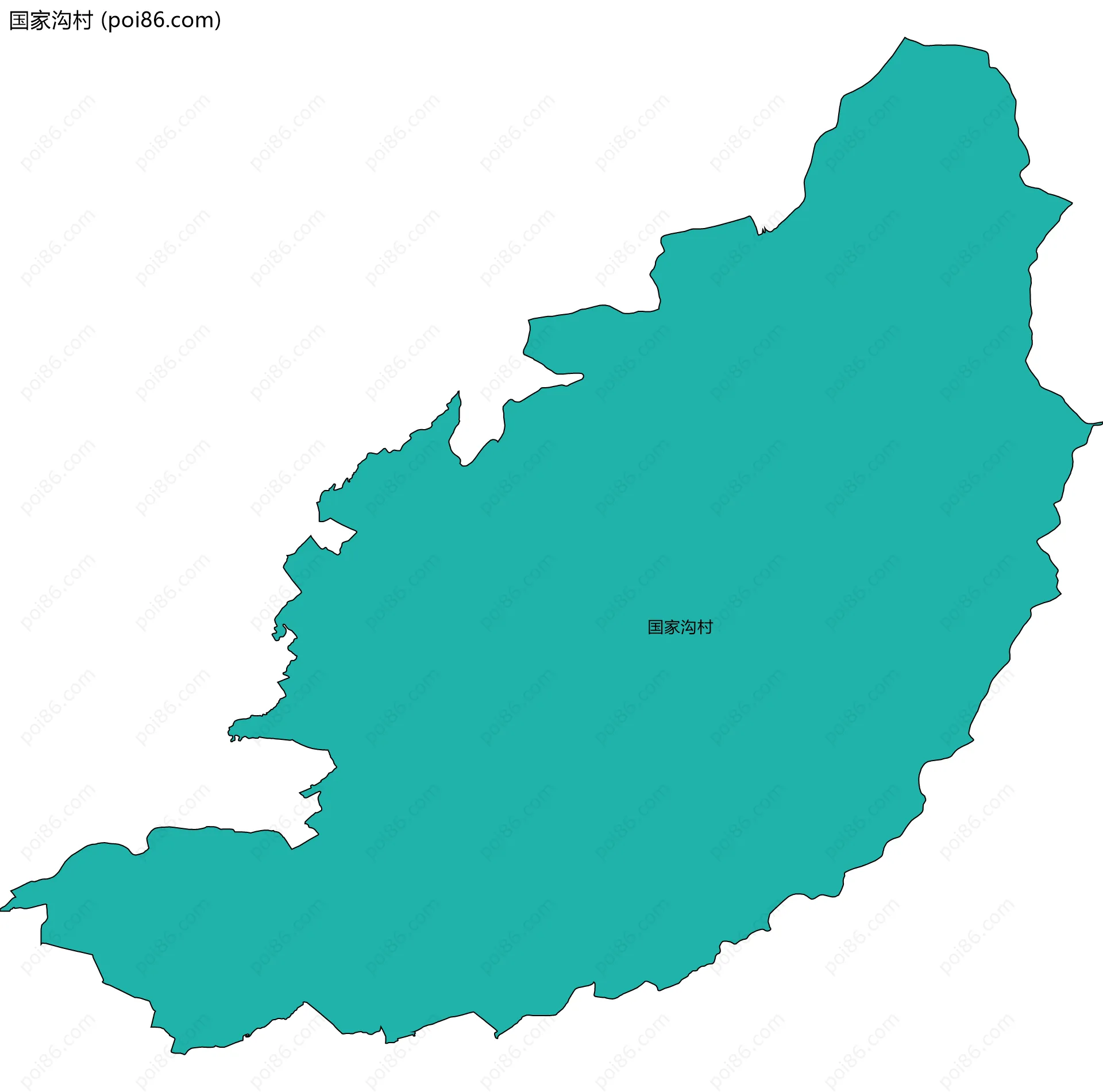 国家沟村边界地图