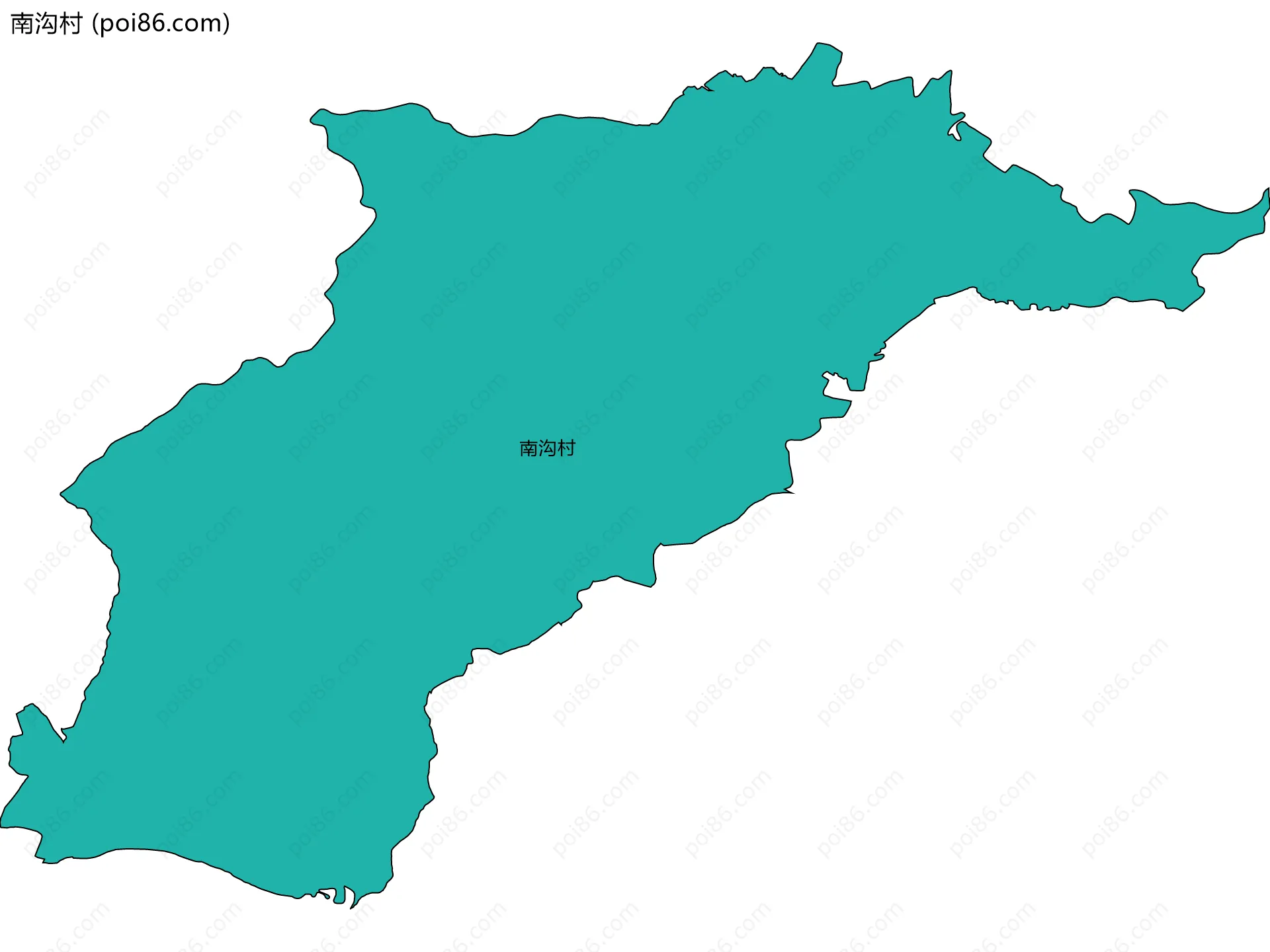 南沟村边界地图