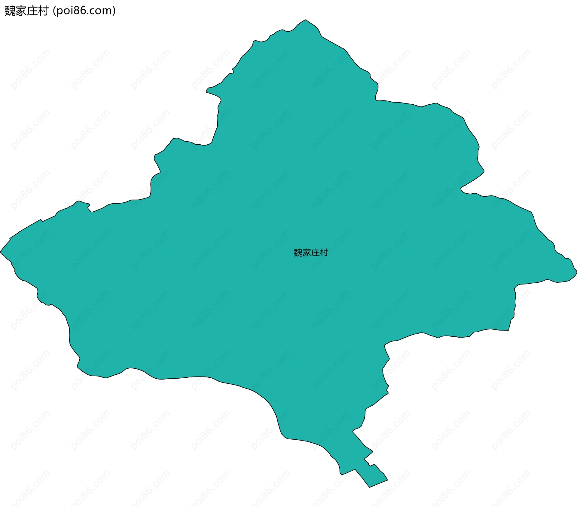 魏家庄村边界地图