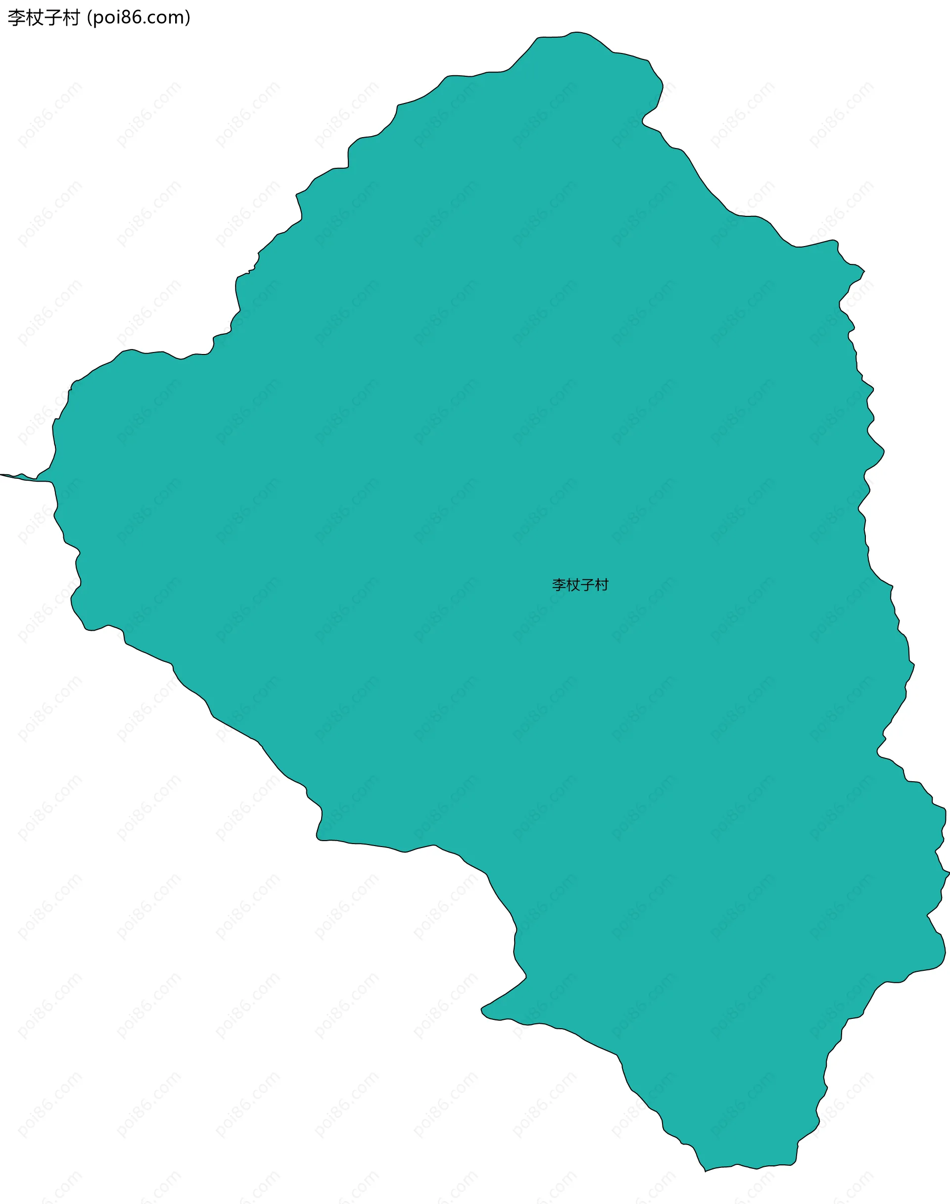 李杖子村边界地图