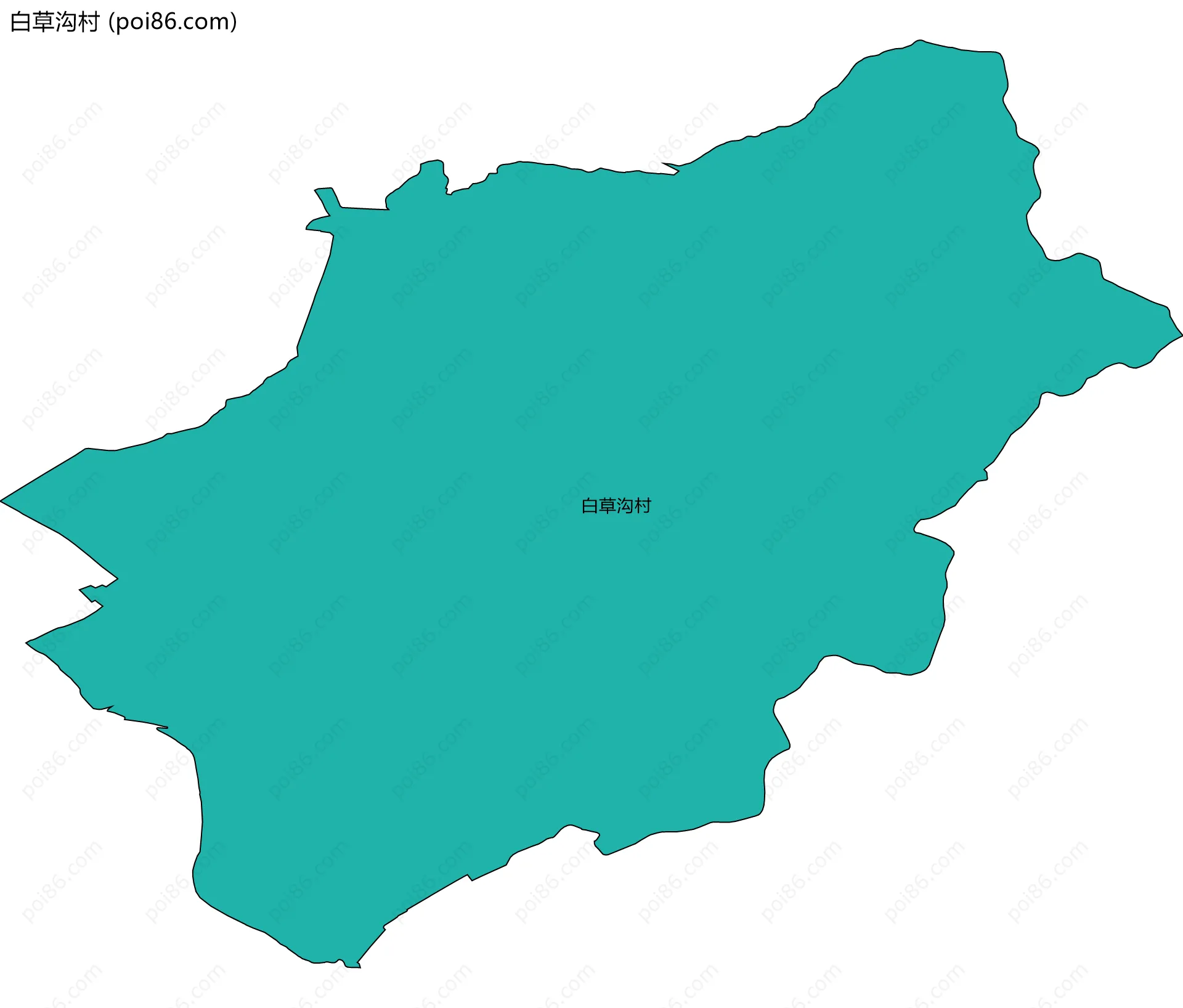 白草沟村边界地图
