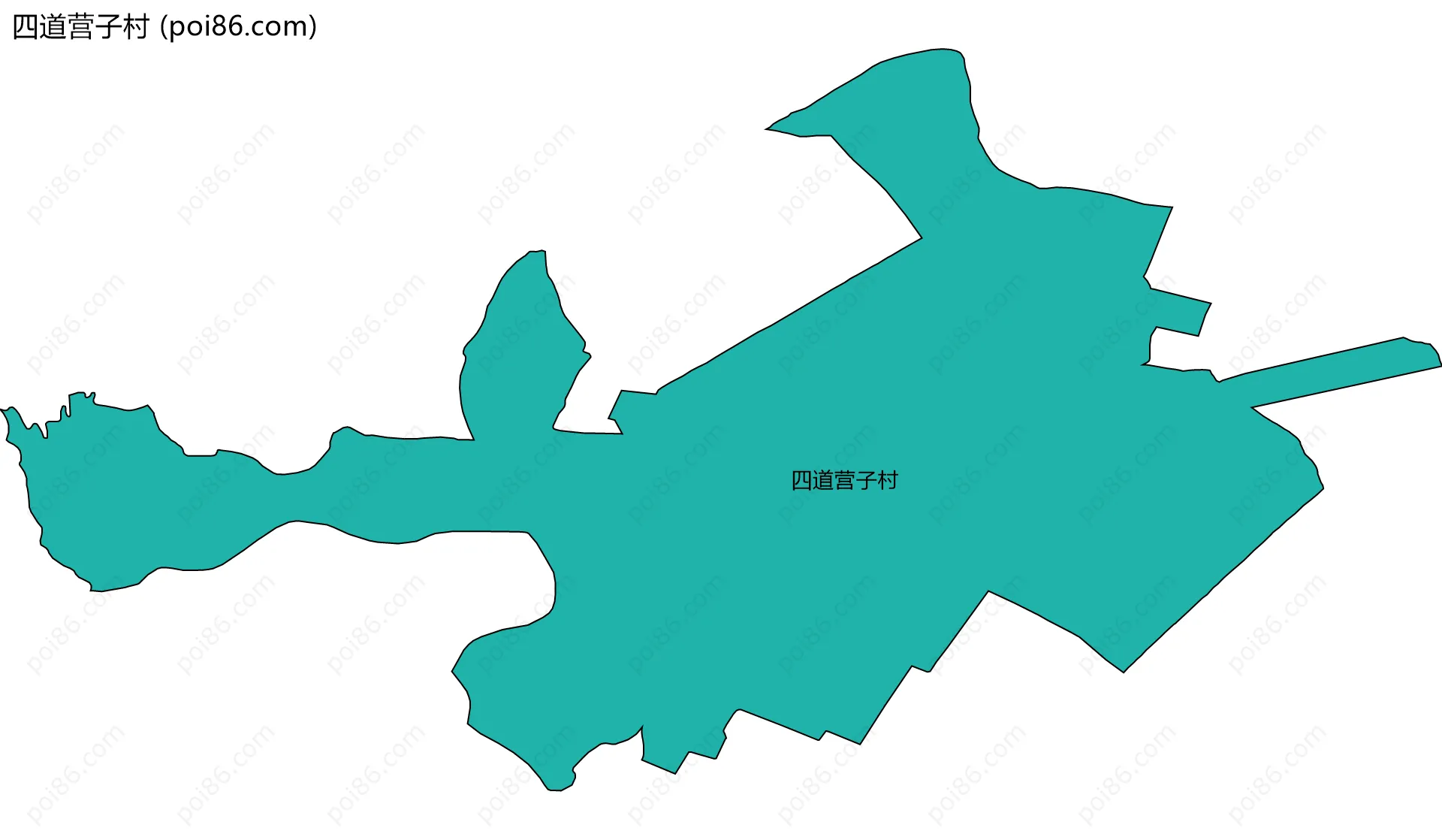 四道营子村边界地图