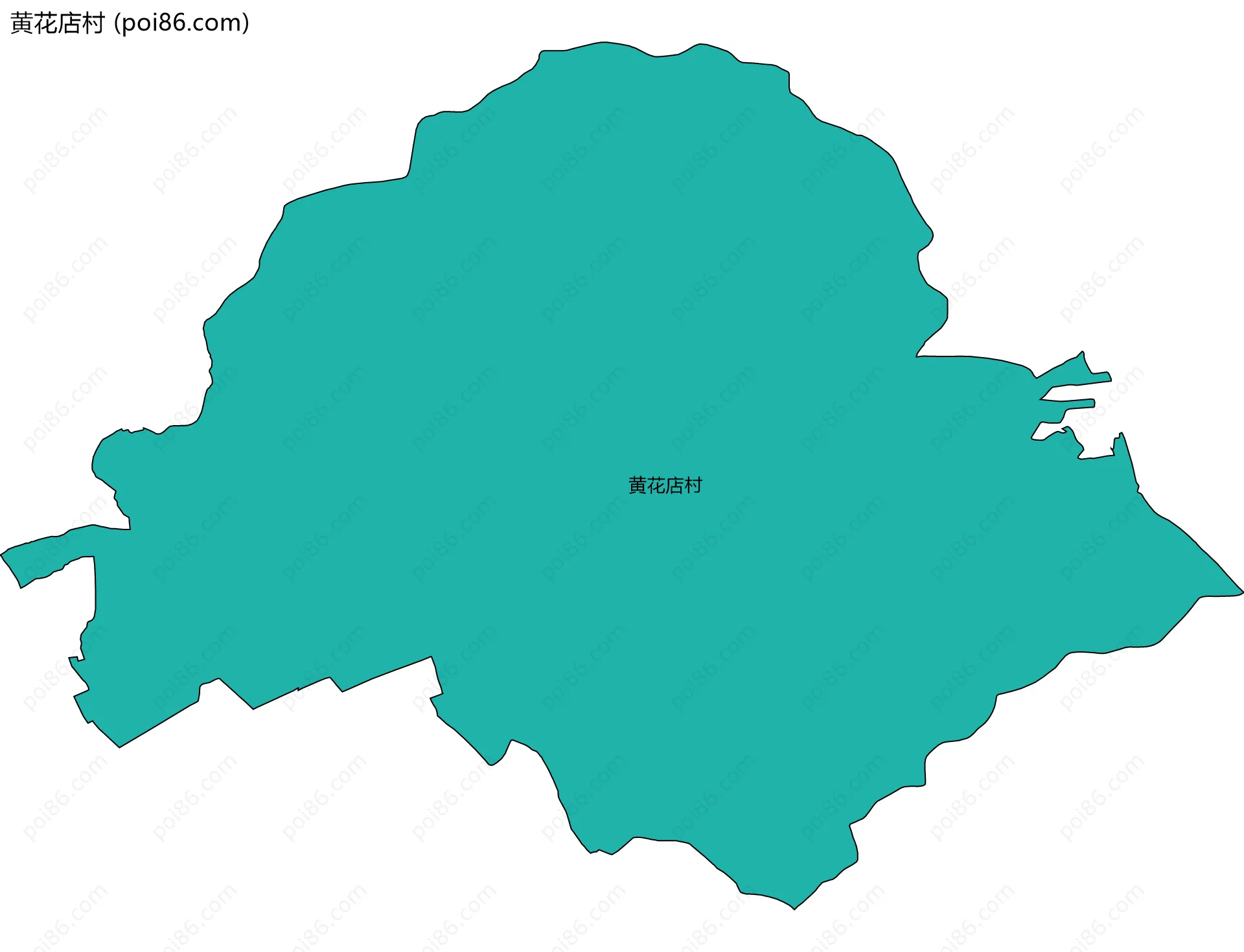 黄花店村边界地图