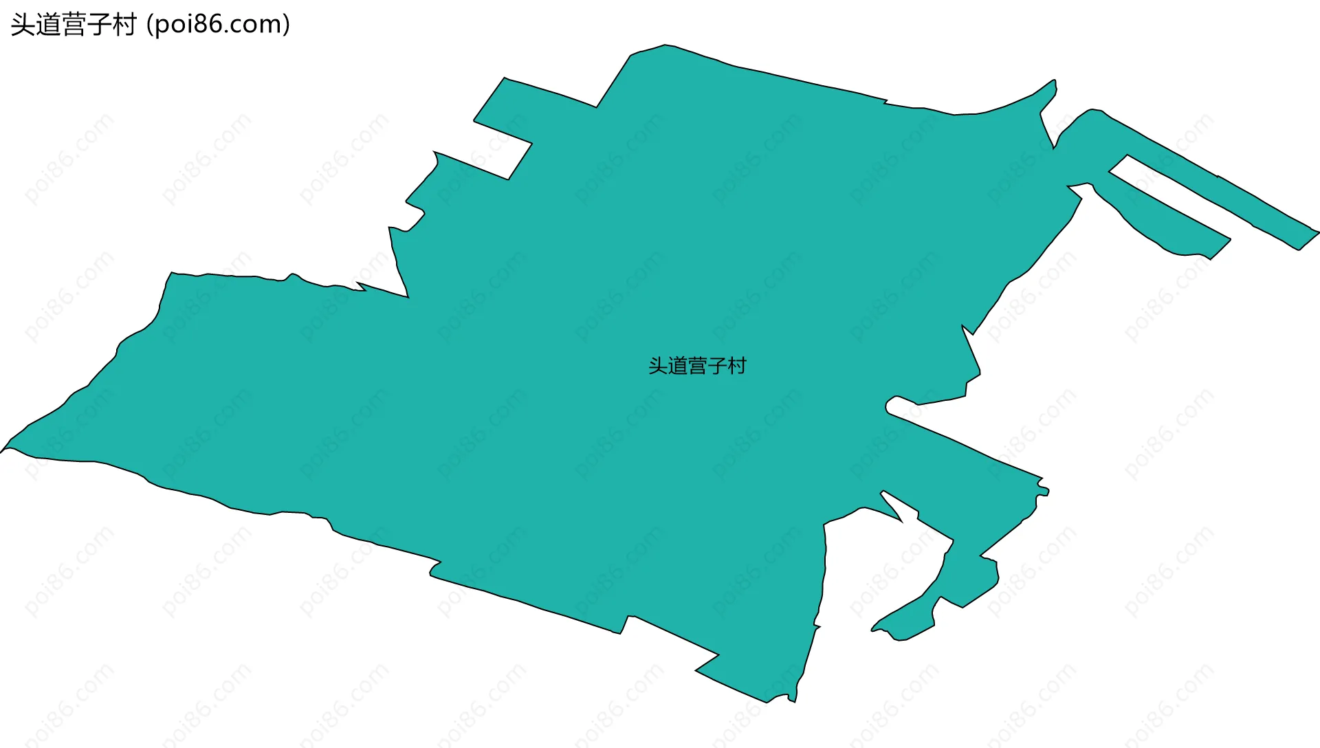 头道营子村边界地图