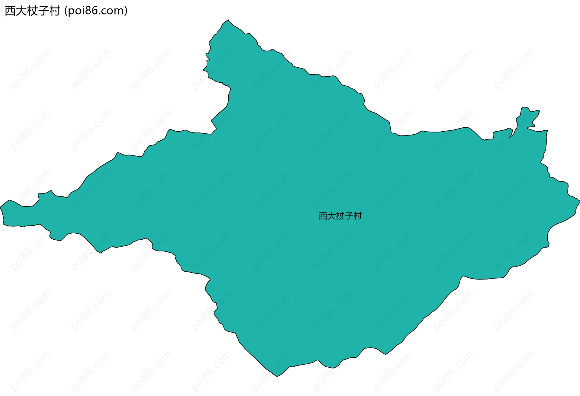 西大杖子村边界地图