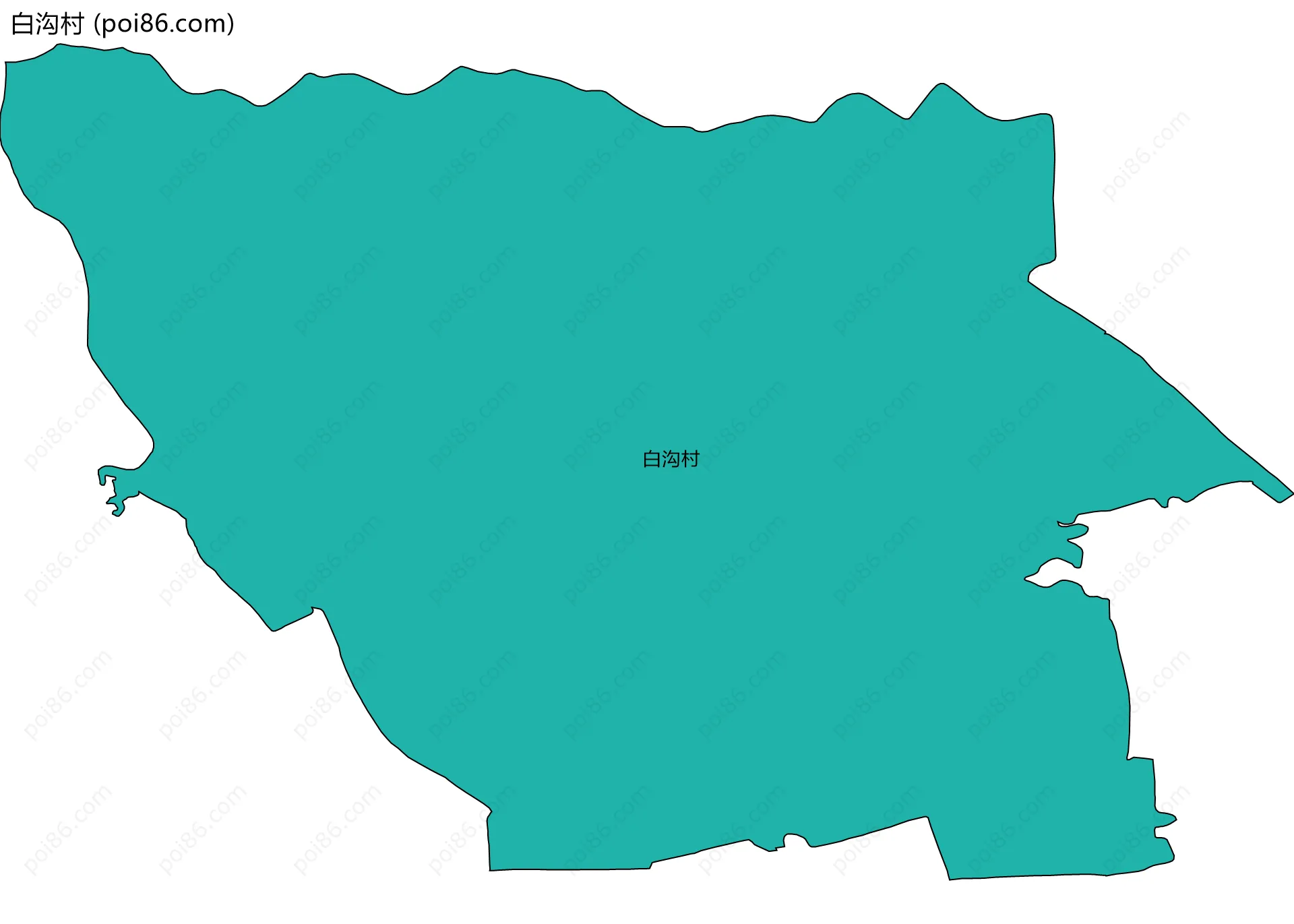白沟村边界地图