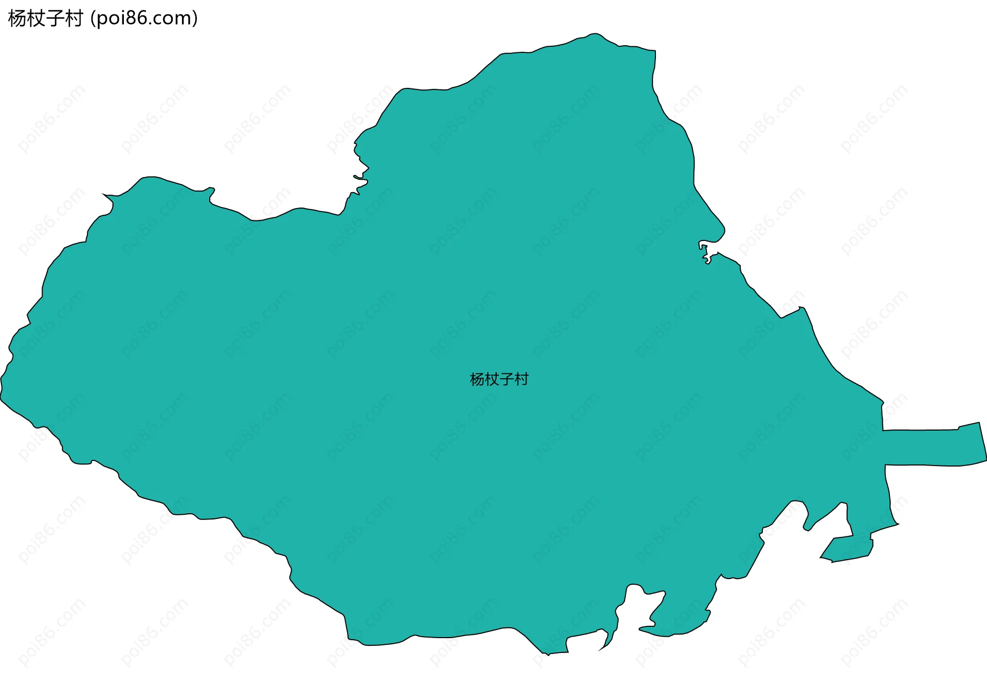 杨杖子村边界地图