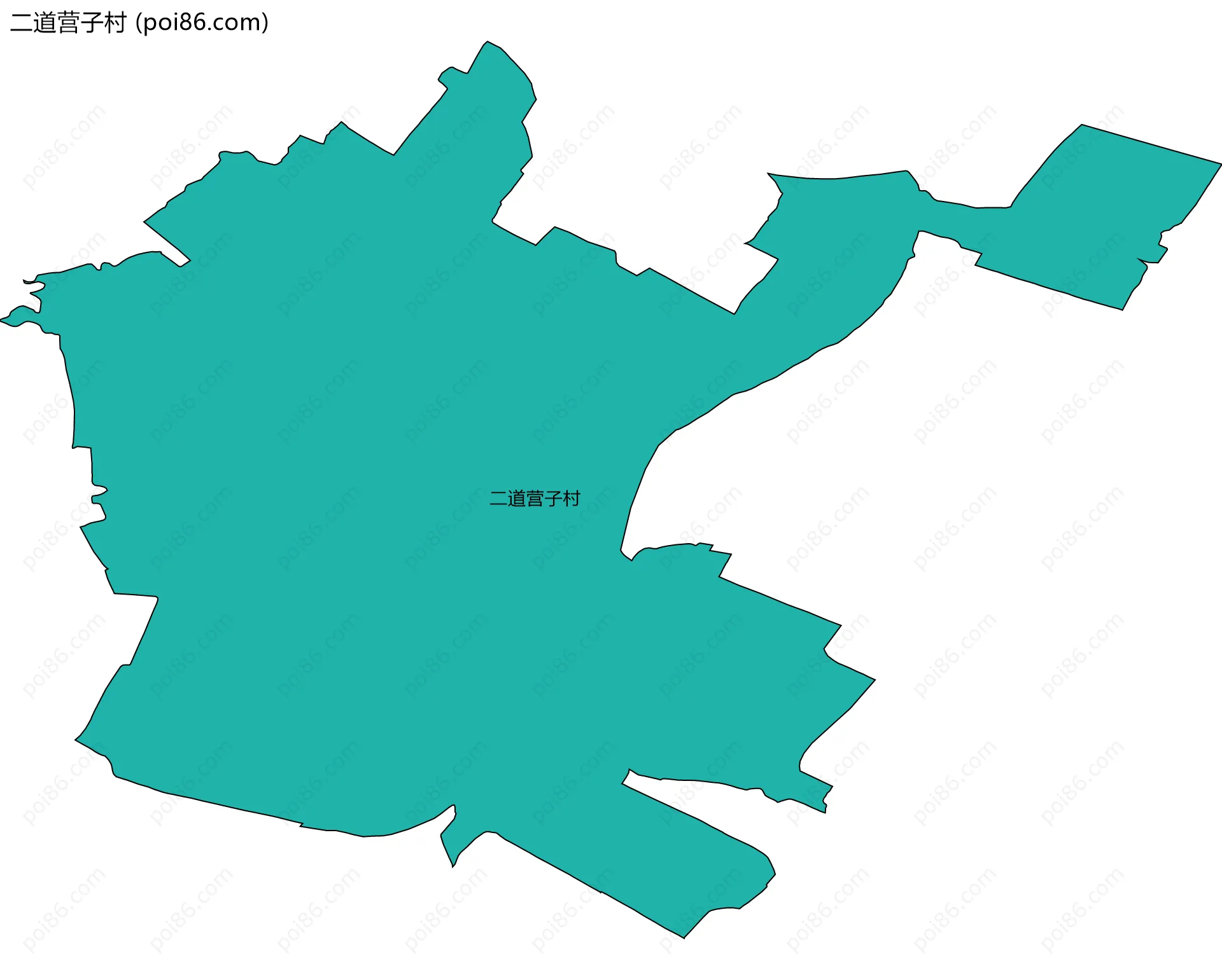 二道营子村边界地图