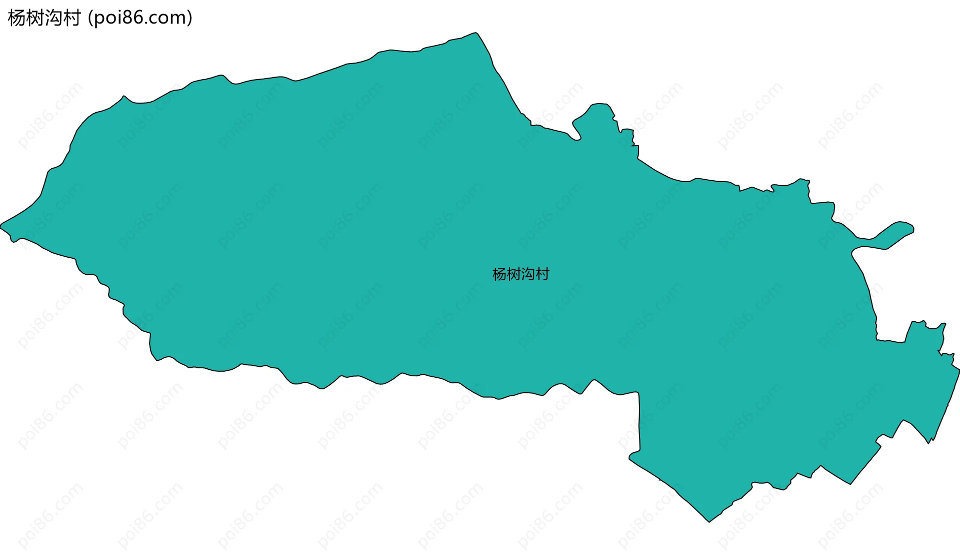 杨树沟村边界地图