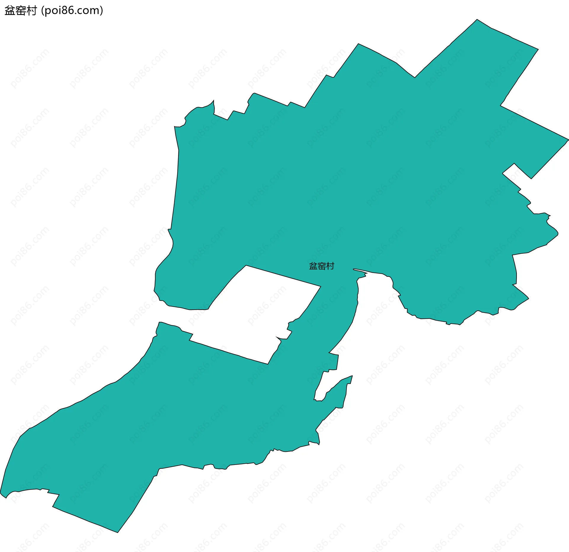 盆窑村边界地图