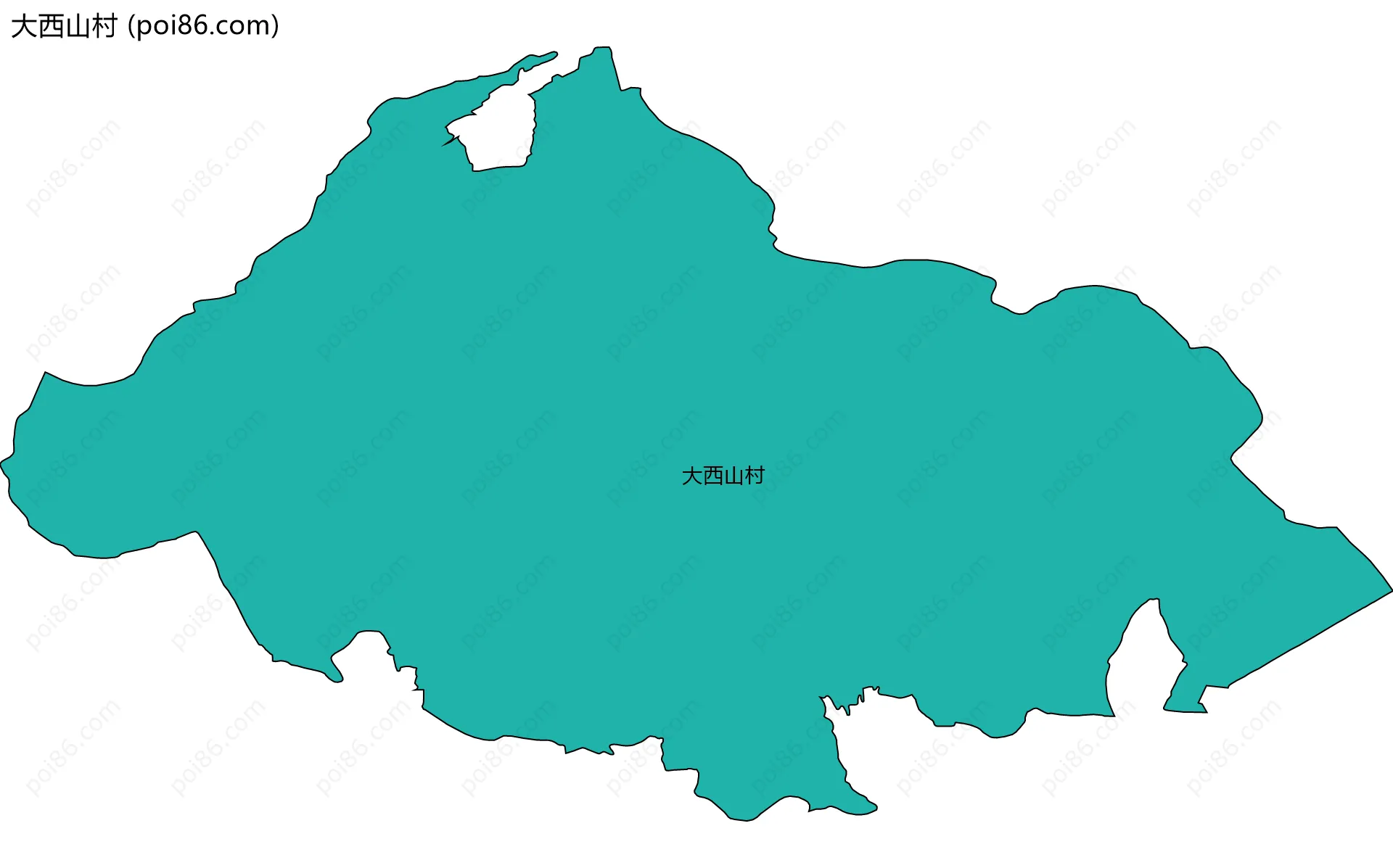 大西山村边界地图