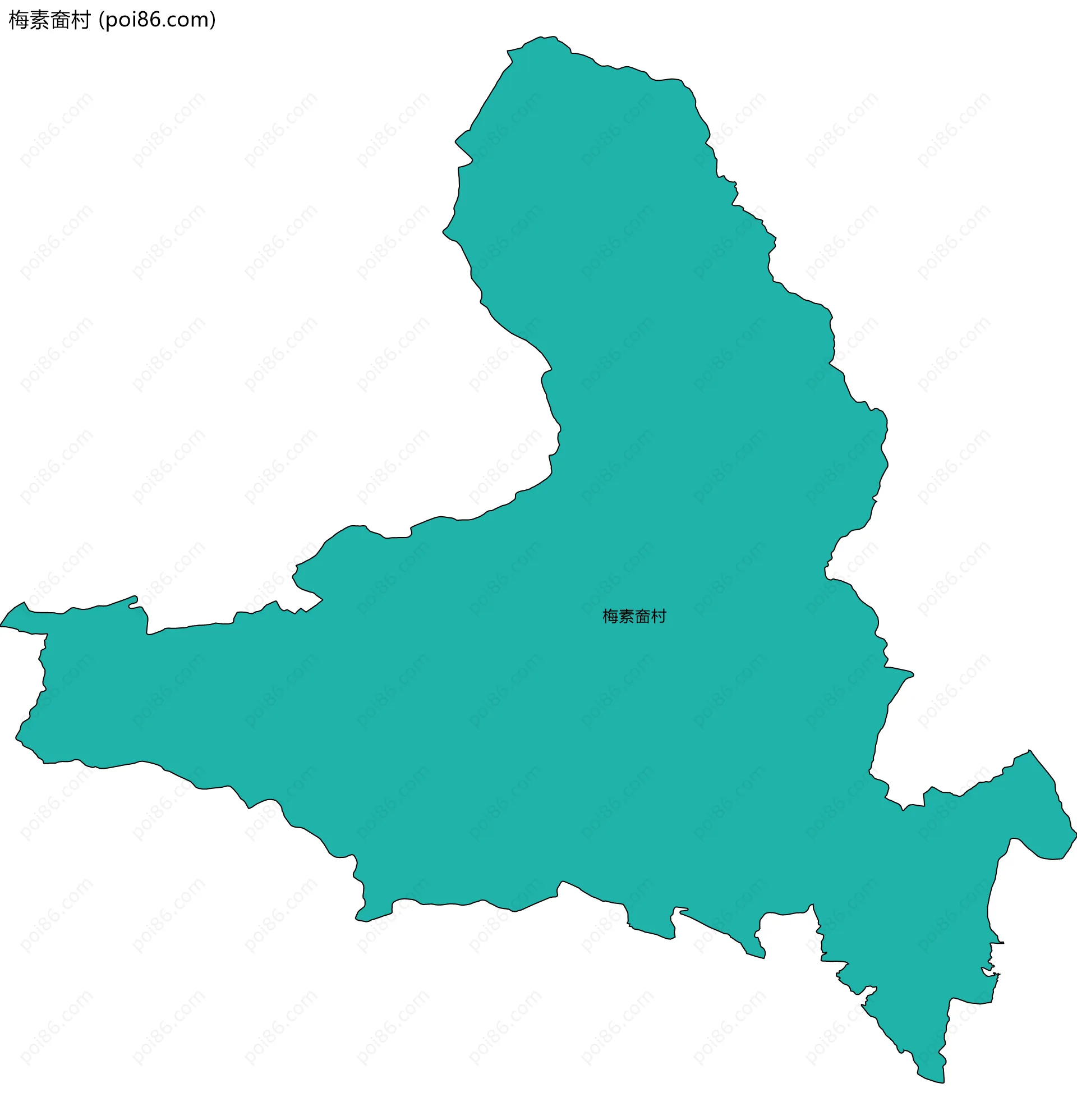 梅素奤村边界地图