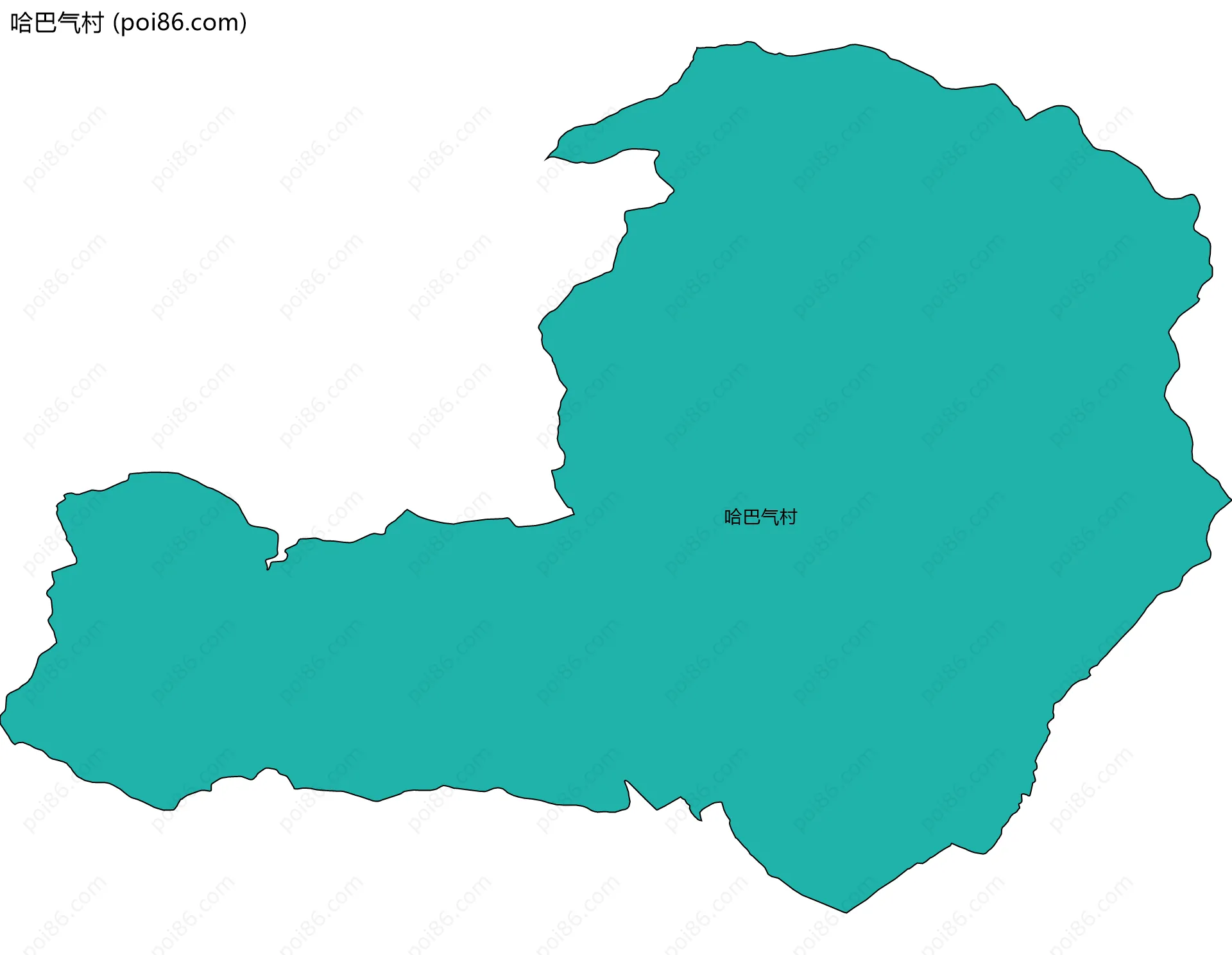哈巴气村边界地图
