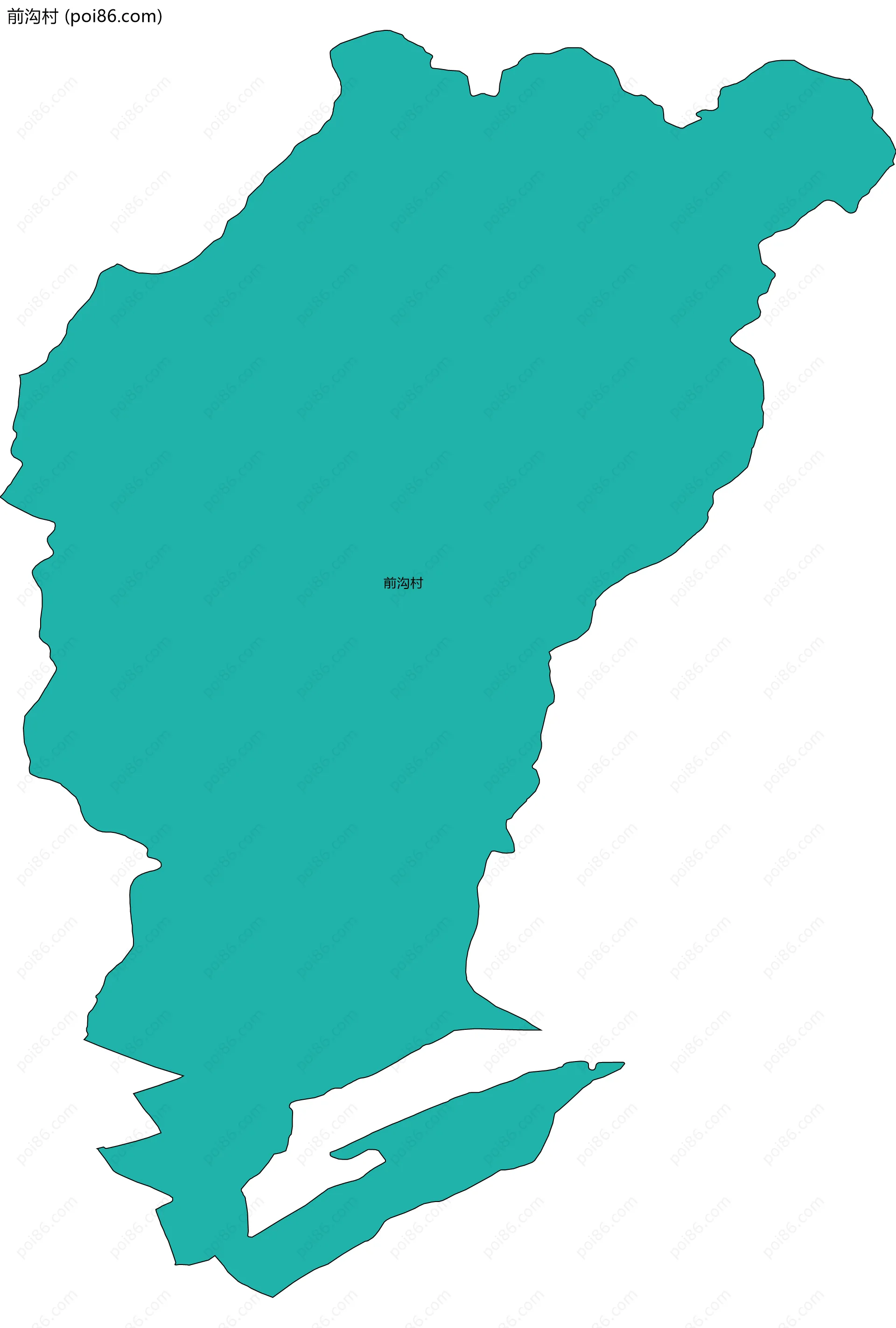 前沟村边界地图