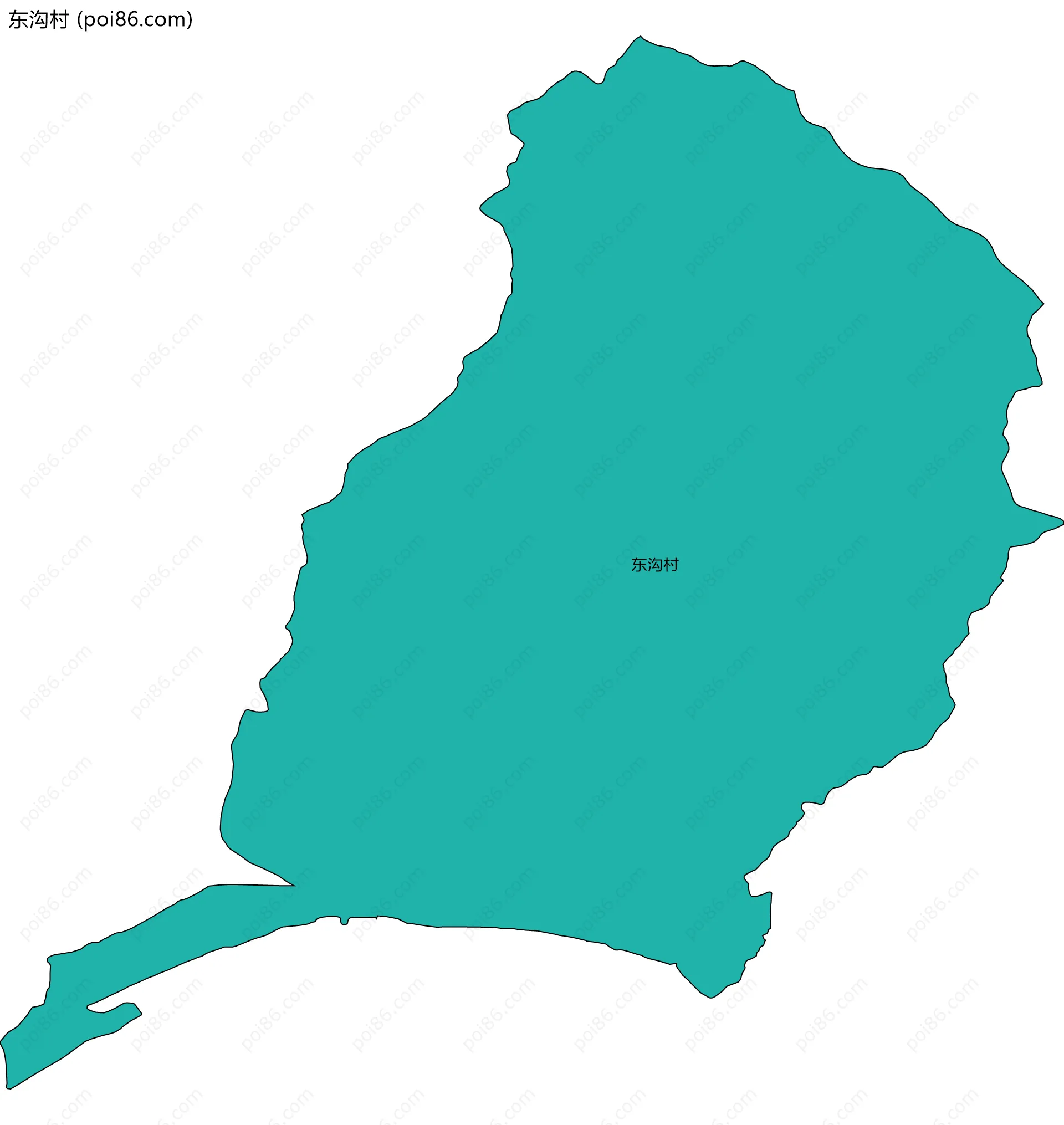 东沟村边界地图