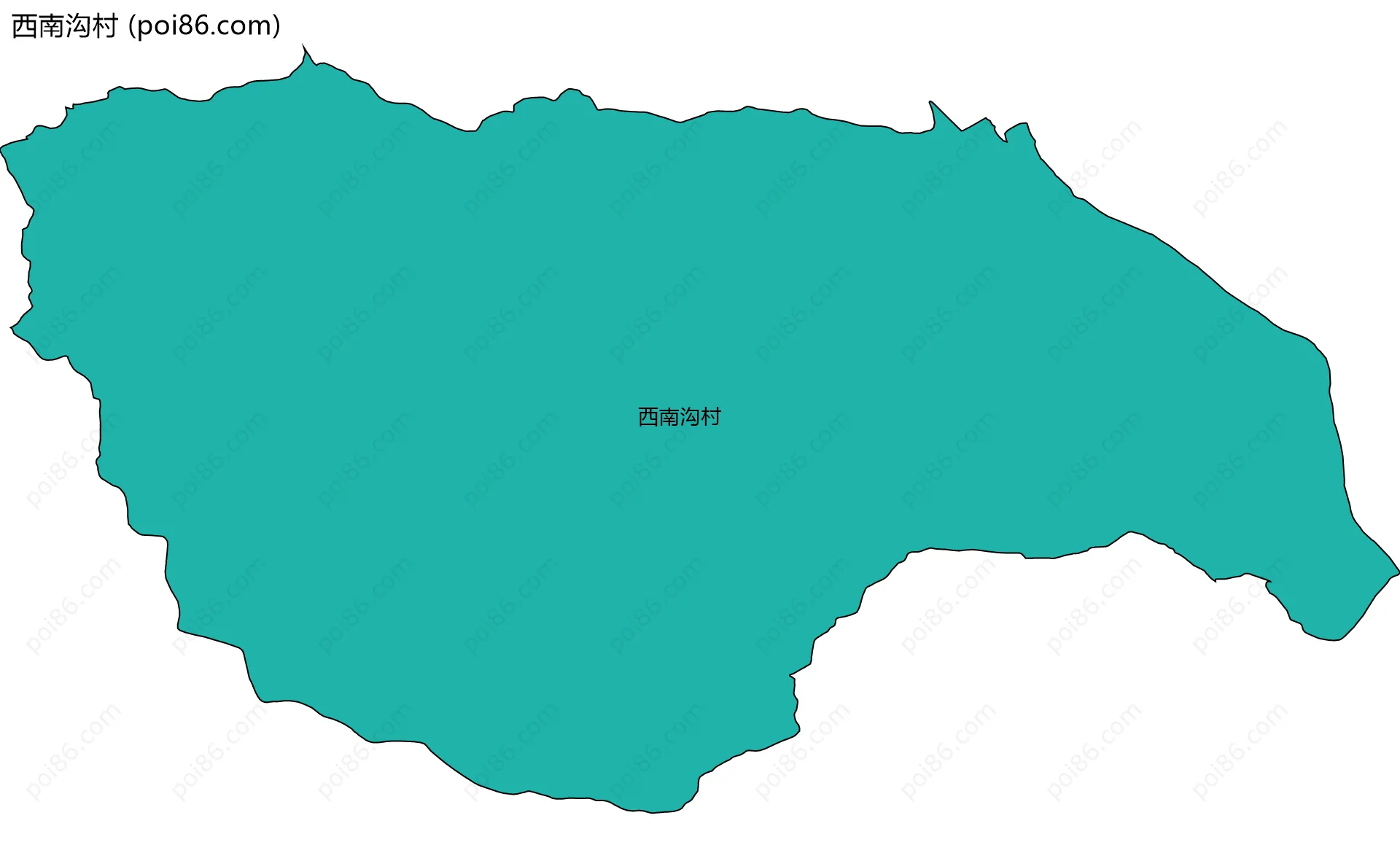 西南沟村边界地图