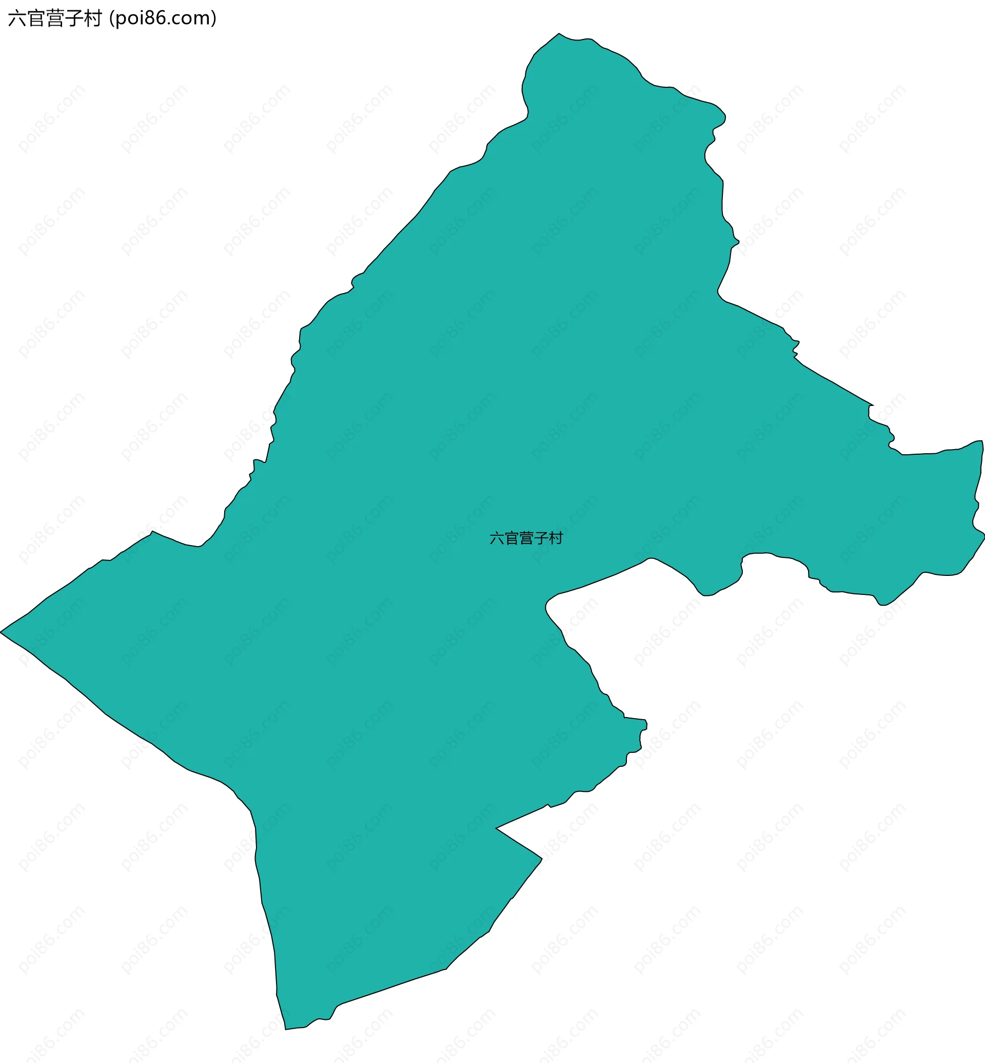 六官营子村边界地图