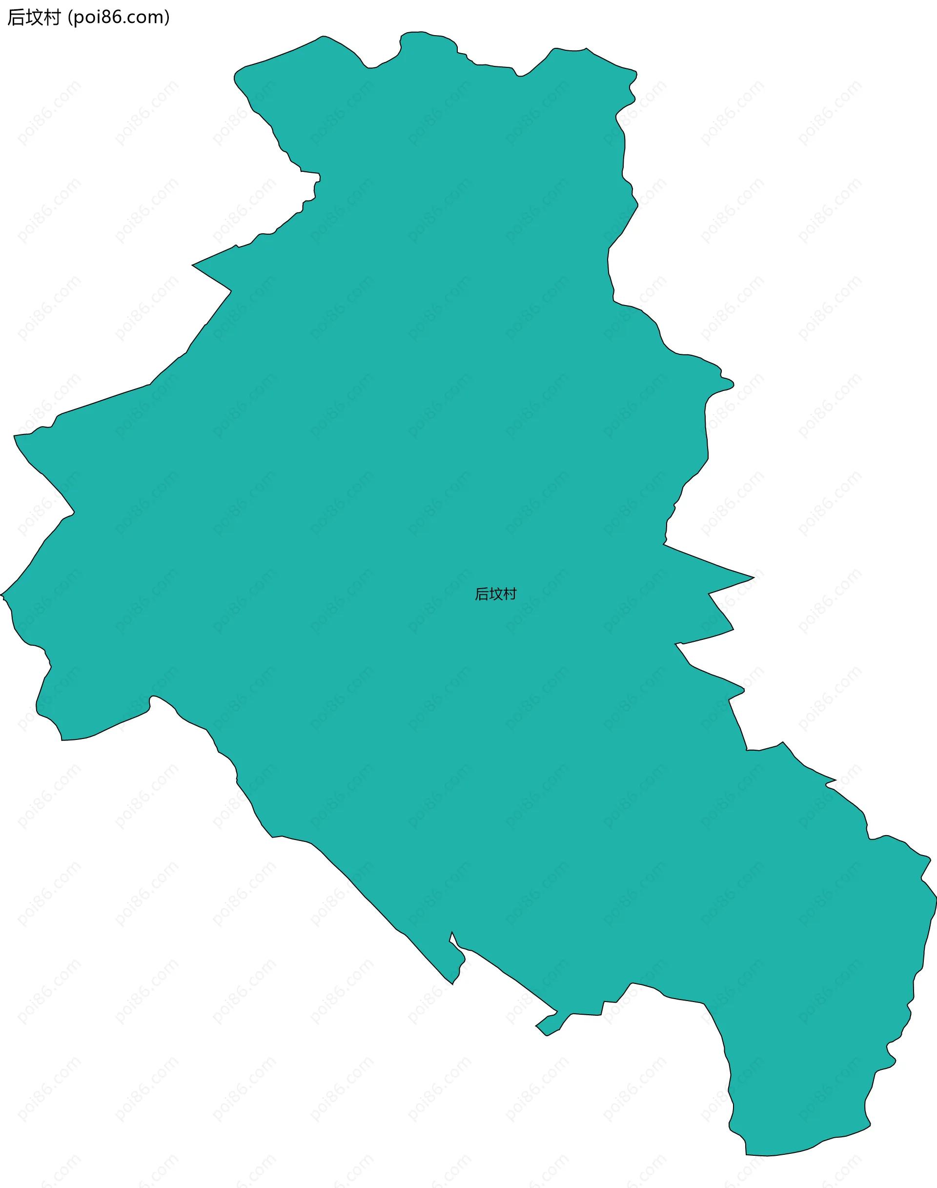 后坟村边界地图