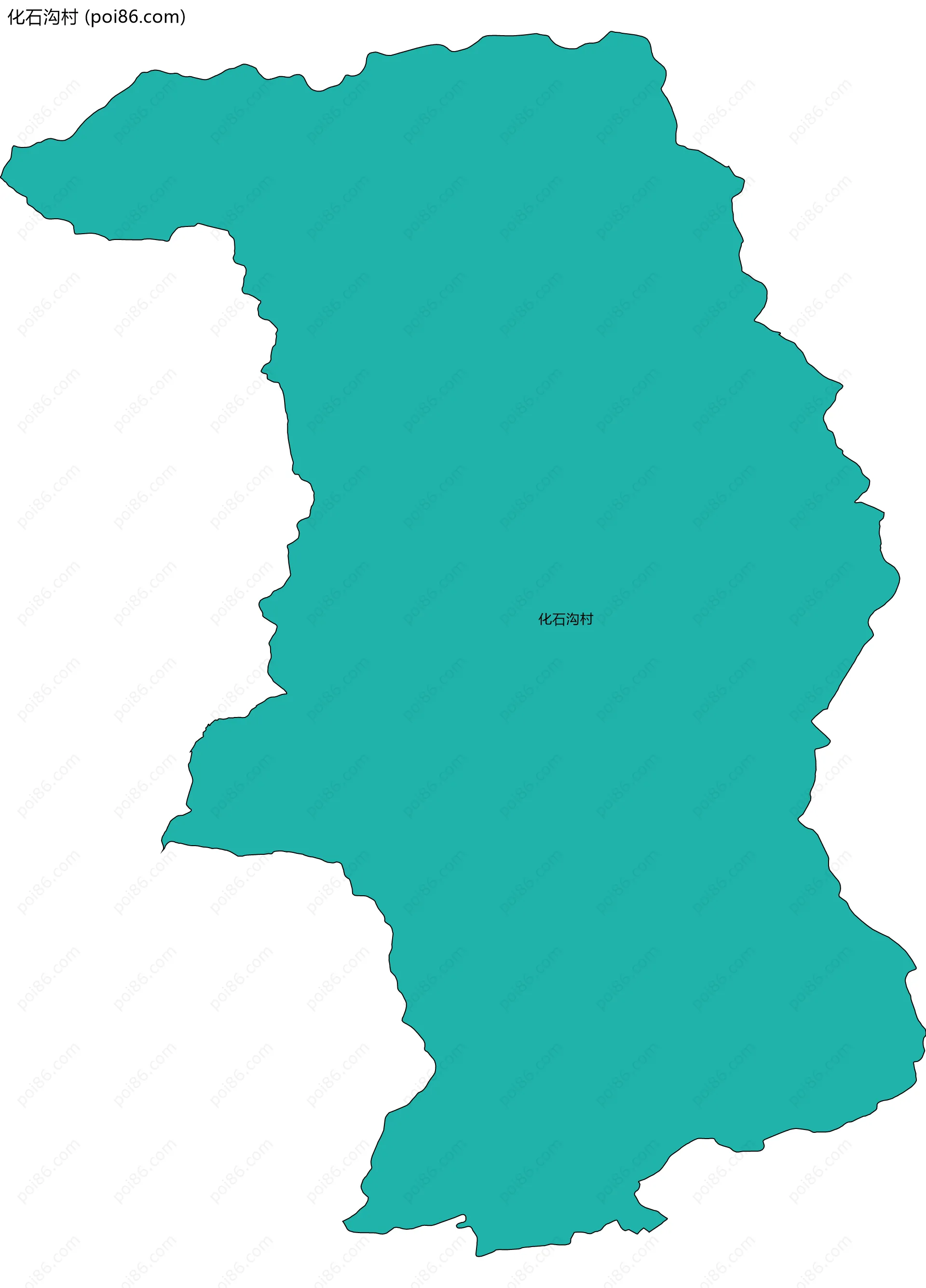 化石沟村边界地图