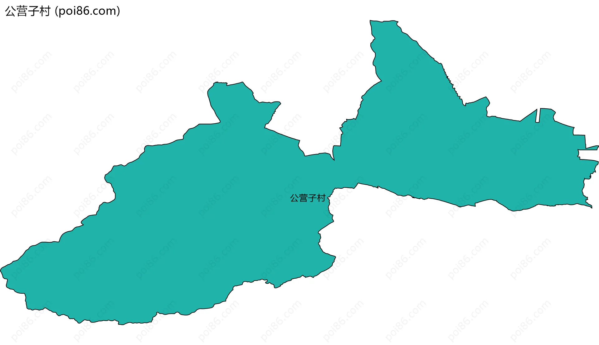 公营子村边界地图