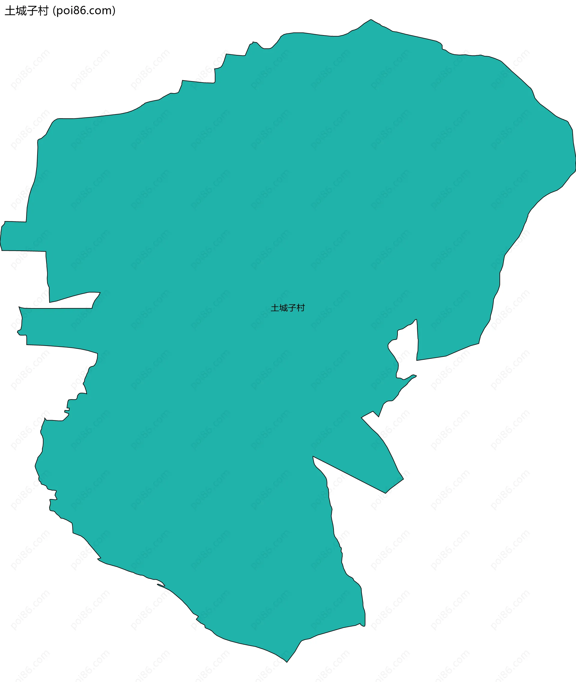 土城子村边界地图