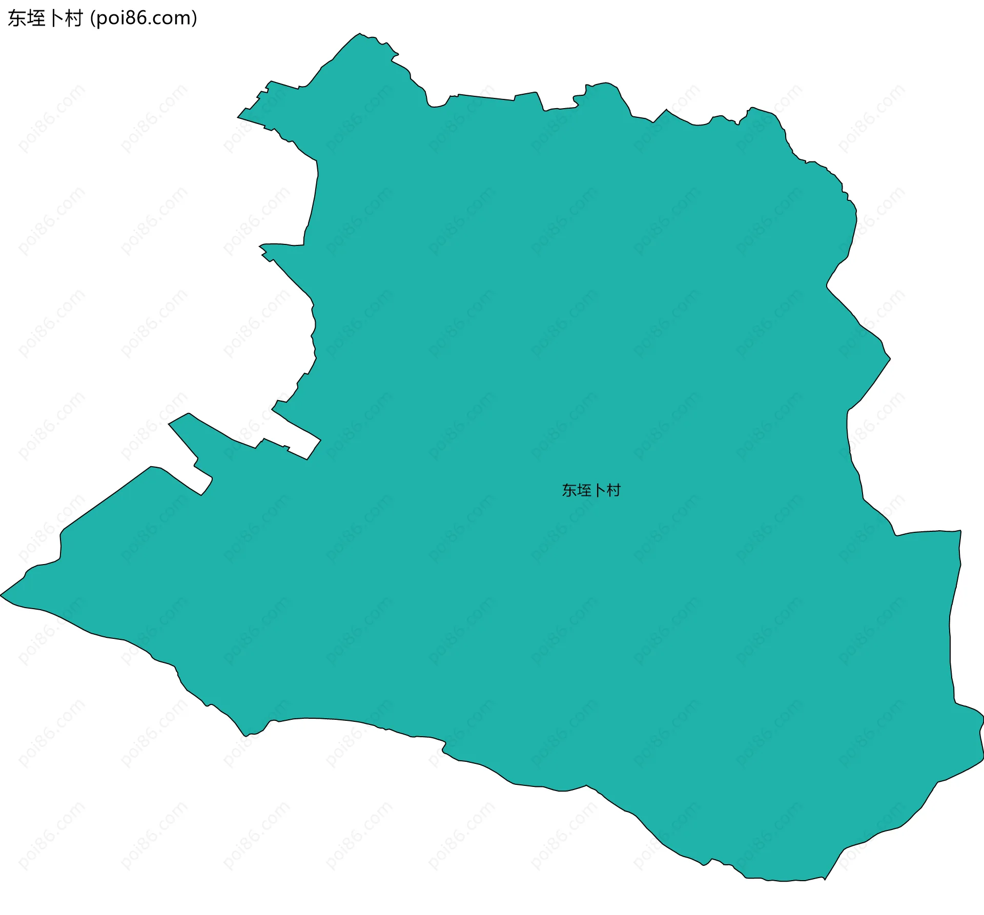 东垤卜村边界地图