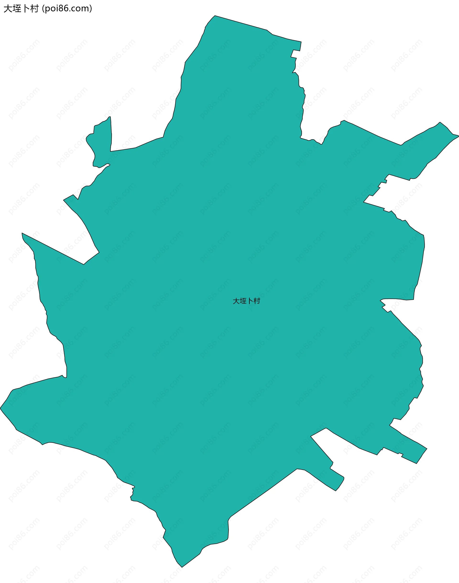 大垤卜村边界地图