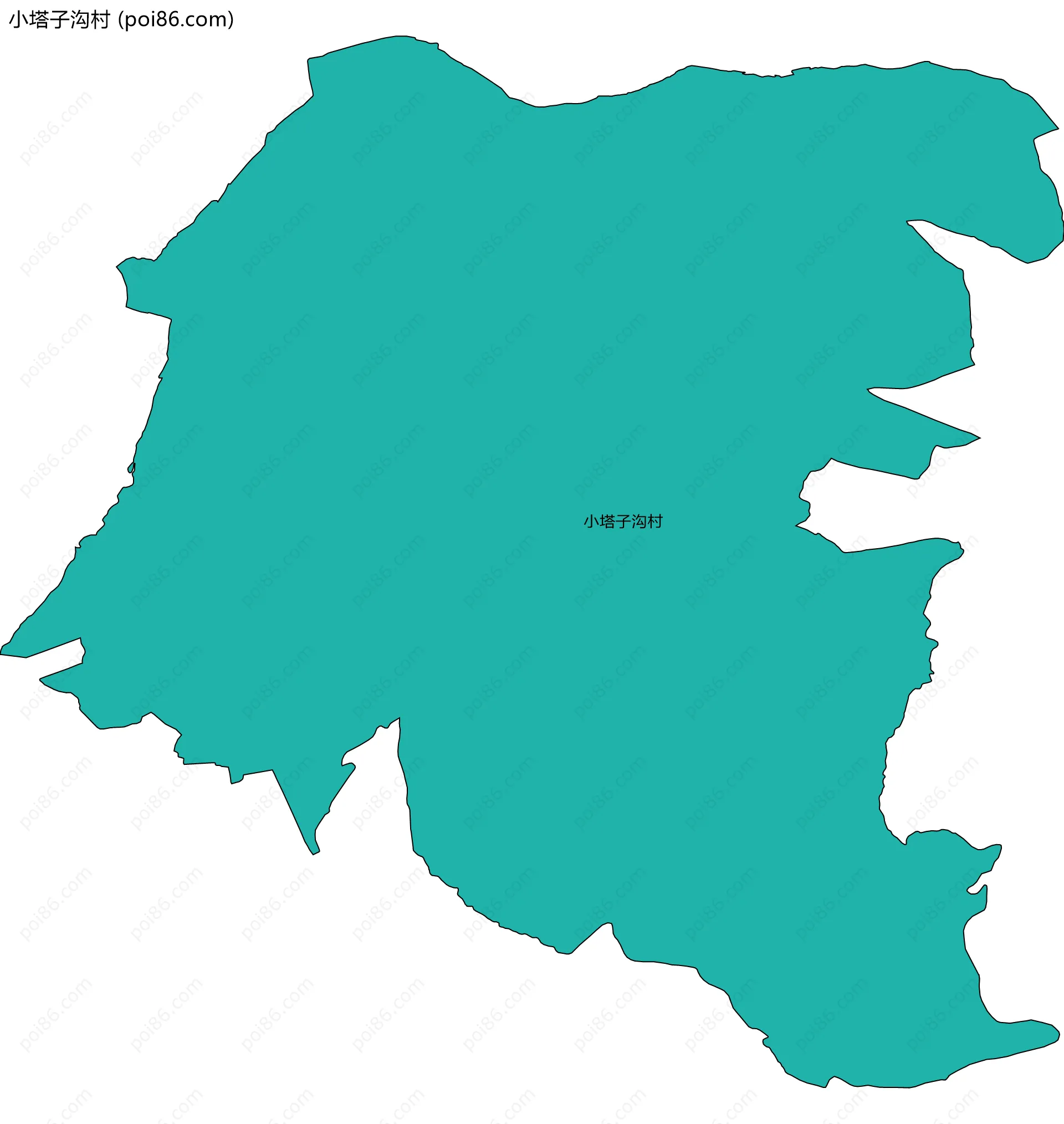 小塔子沟村边界地图