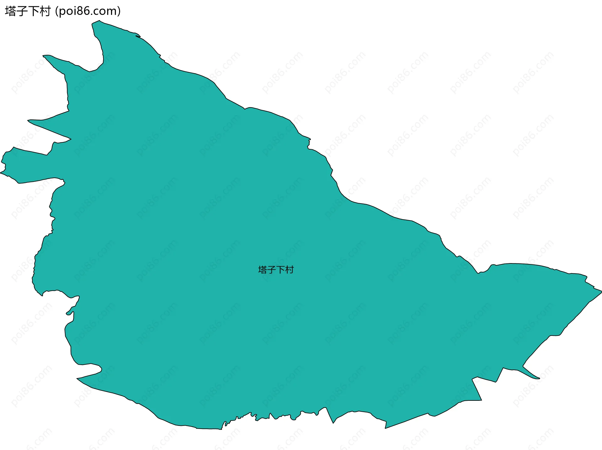 塔子下村边界地图