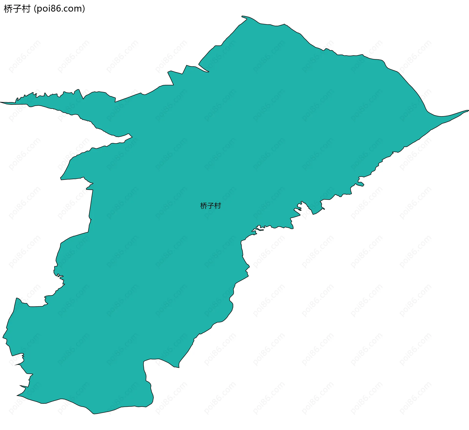 桥子村边界地图