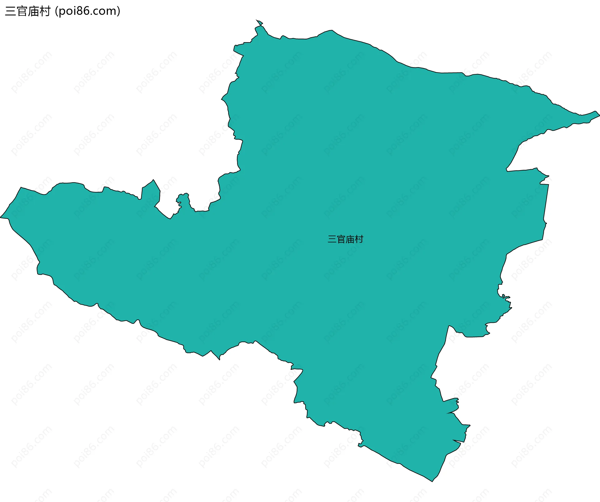 三官庙村边界地图