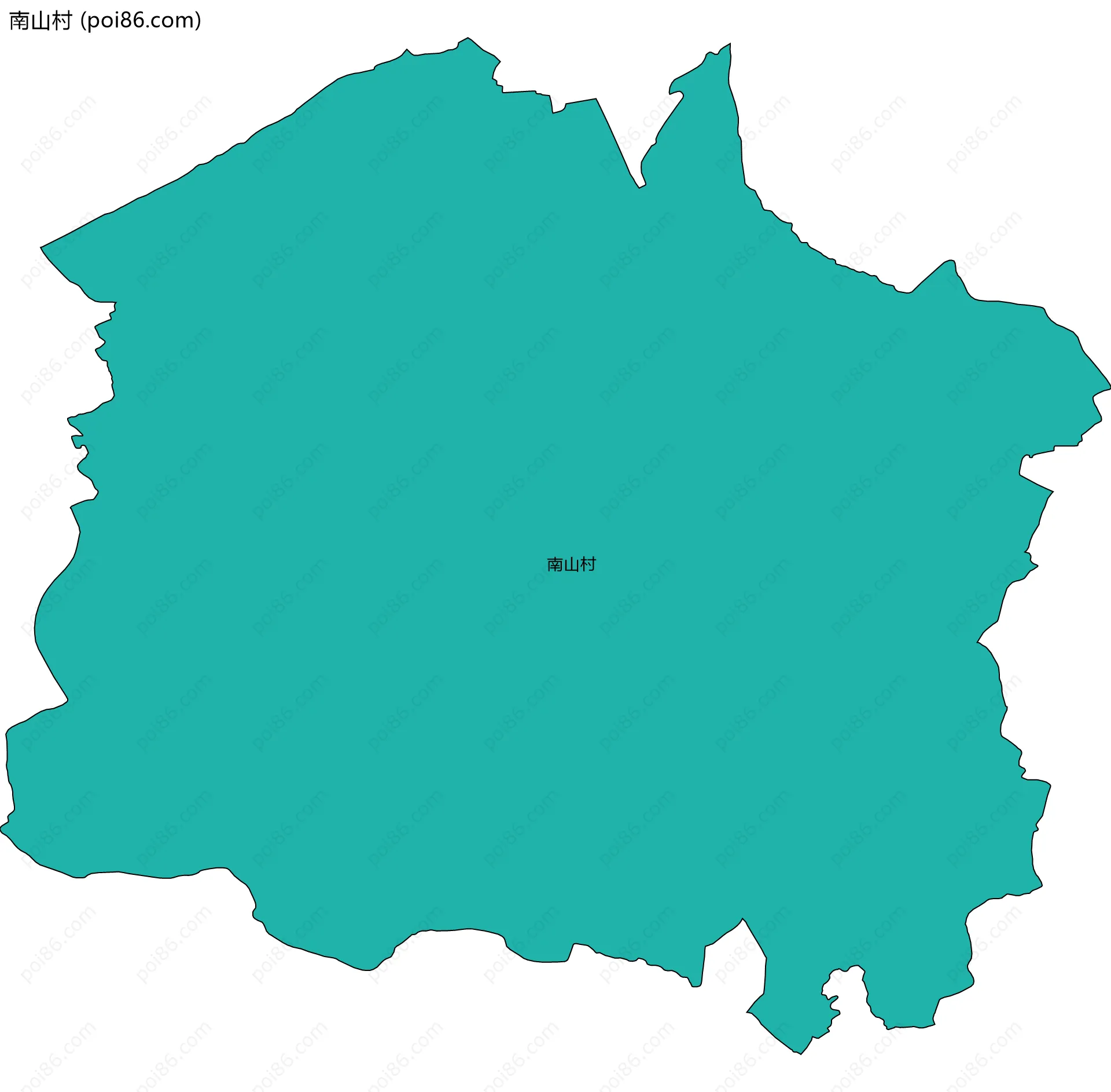 南山村边界地图