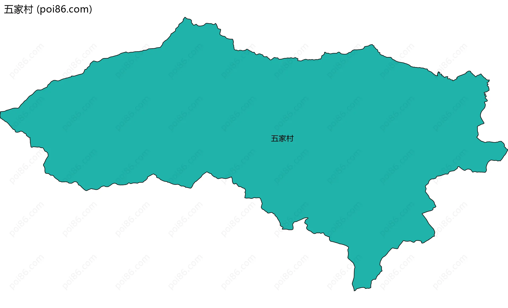 五家村边界地图