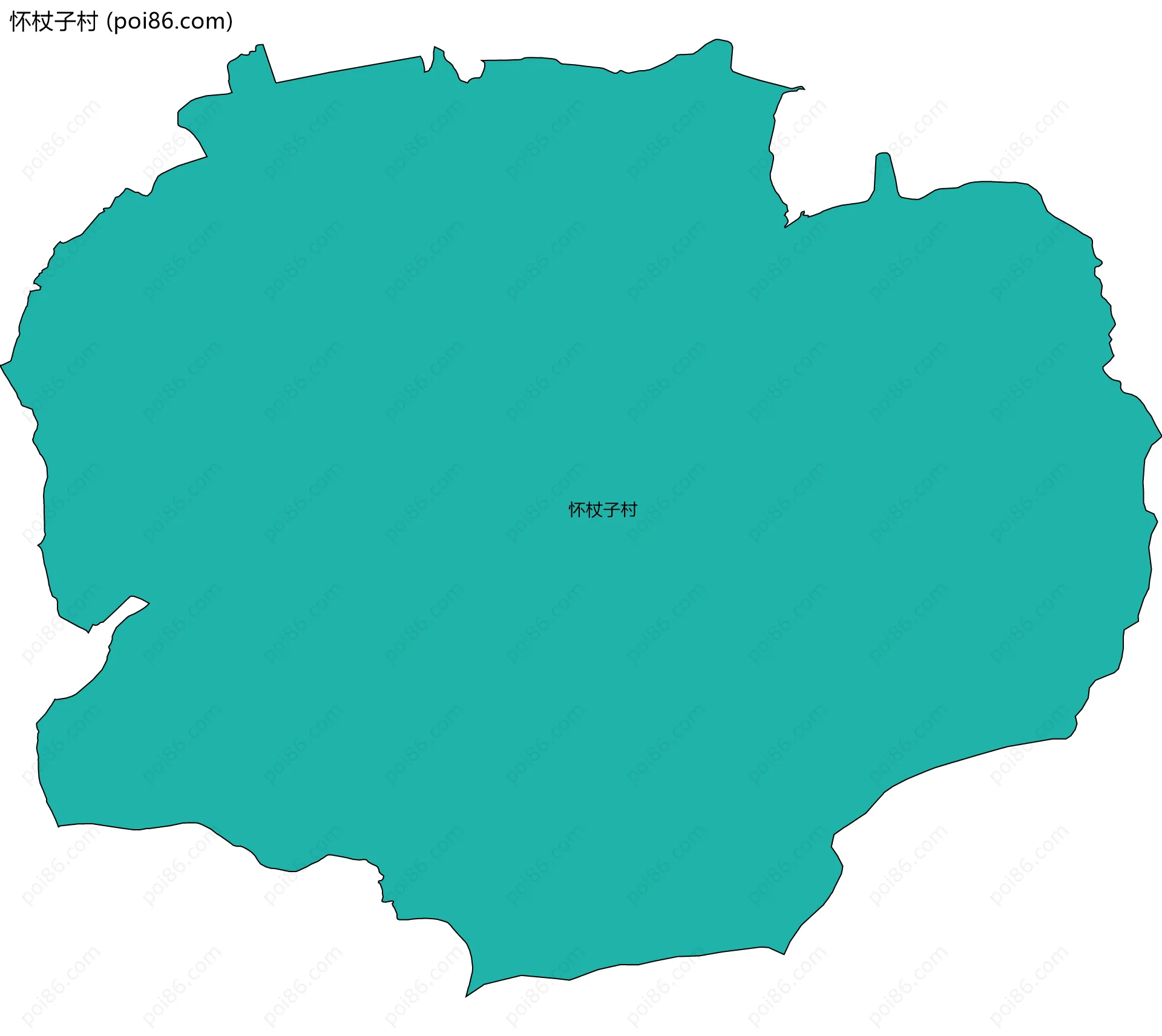 怀杖子村边界地图