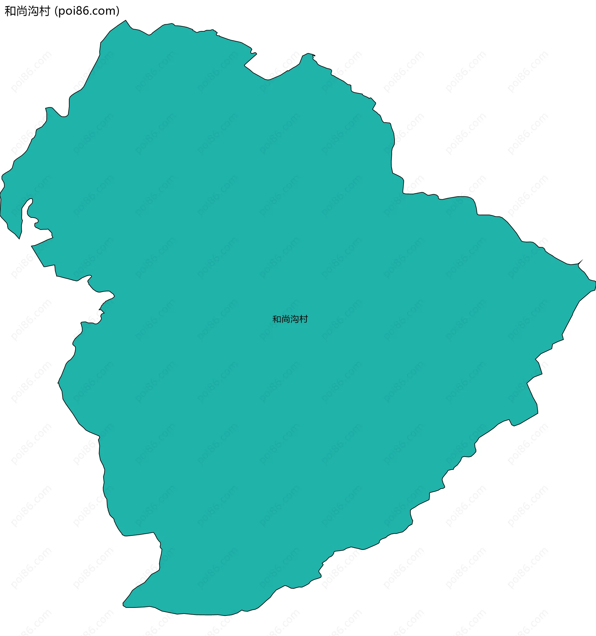 和尚沟村边界地图