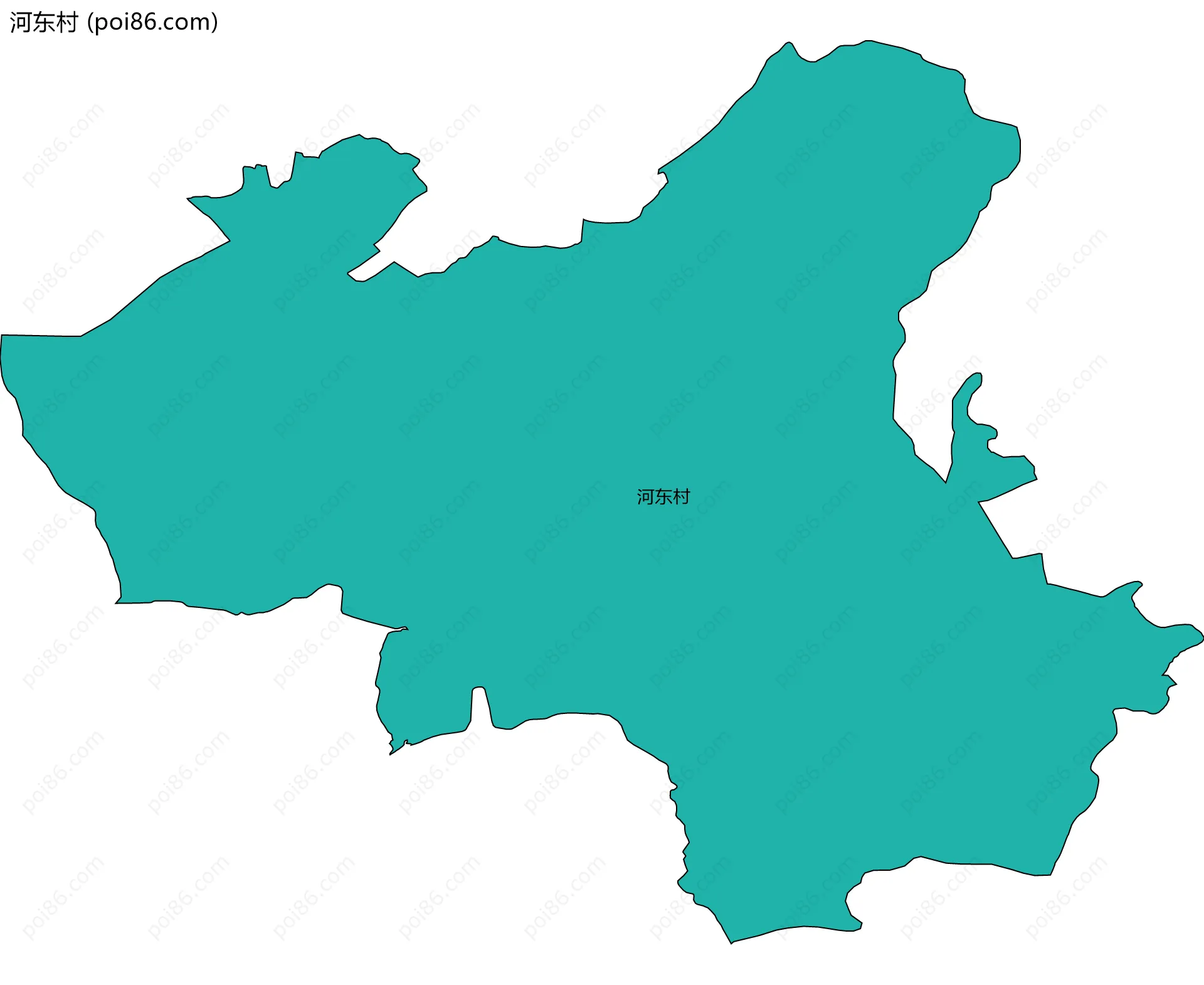 河东村边界地图