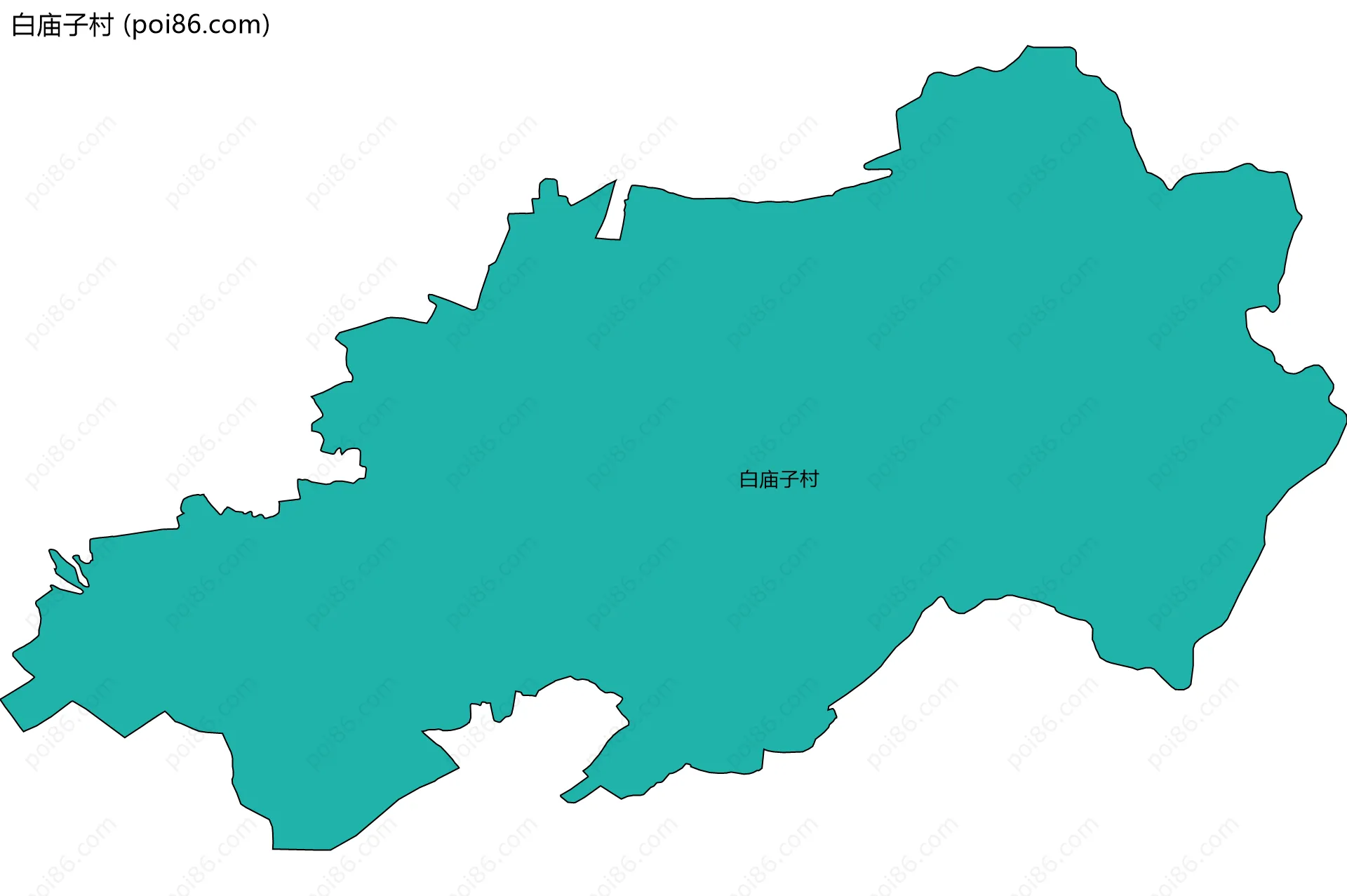 白庙子村边界地图