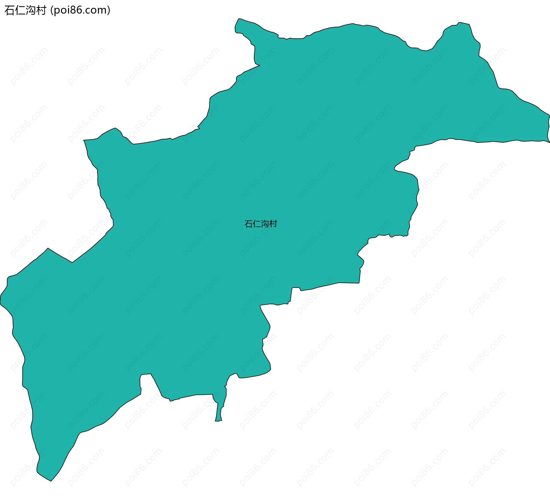 石仁沟村边界地图