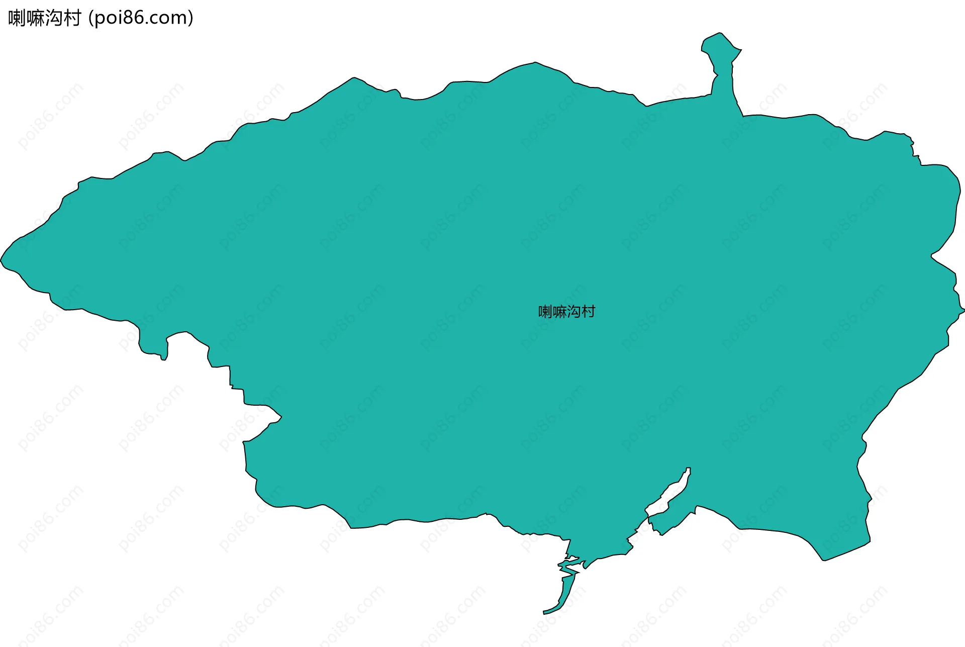 喇嘛沟村边界地图