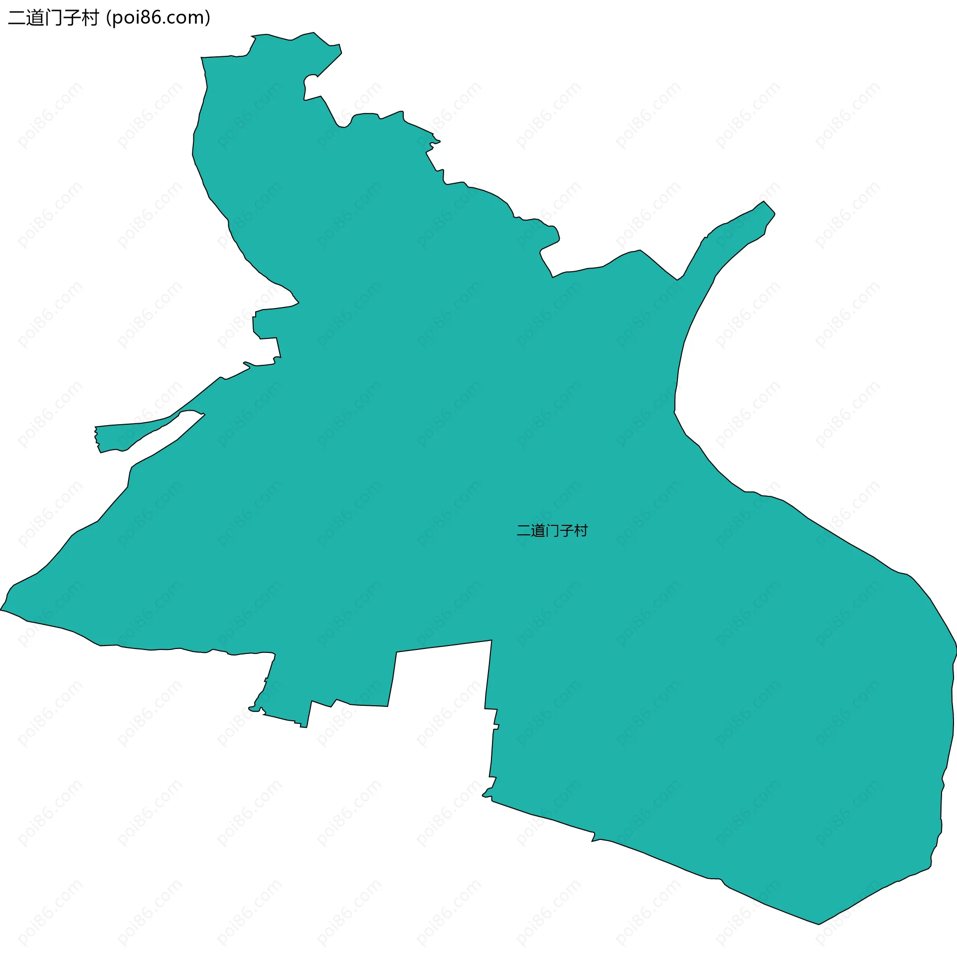 二道门子村边界地图